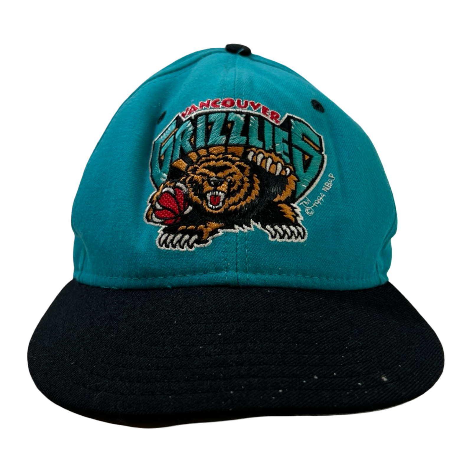Vintage Vancouver Grizzlies Fitted Hat Teal