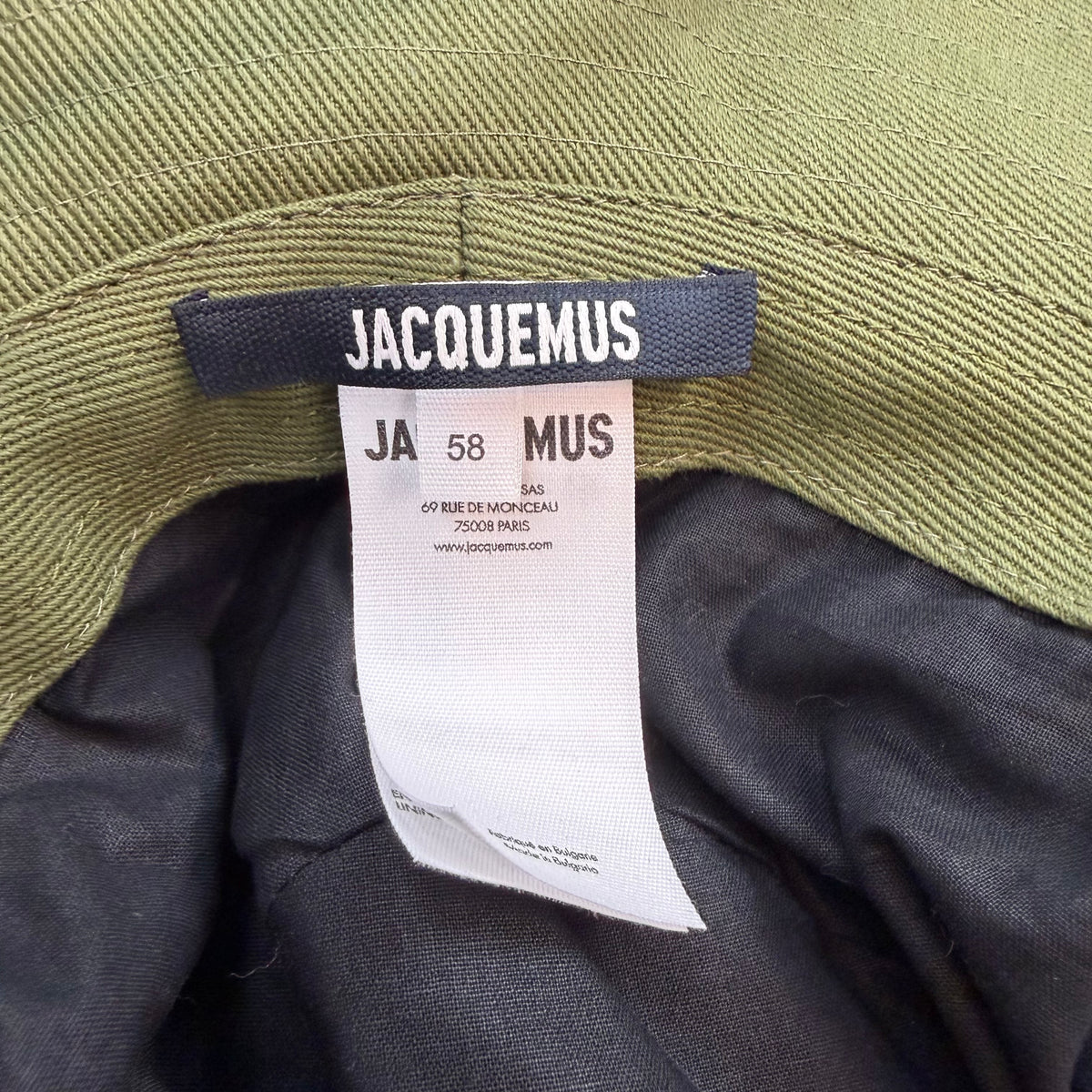 Jacquemus Frayed Brim Bucket Hat Green