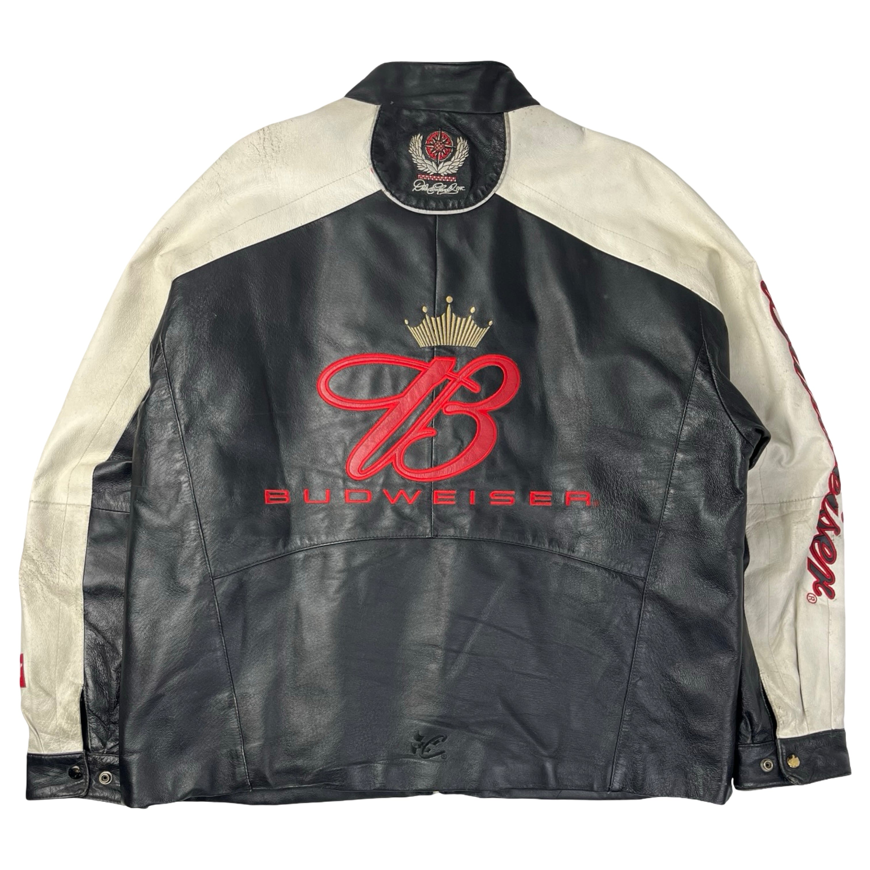 Vintage Chase Authentics Dale Earnhardt Budweiser Leather Nascar Jacket