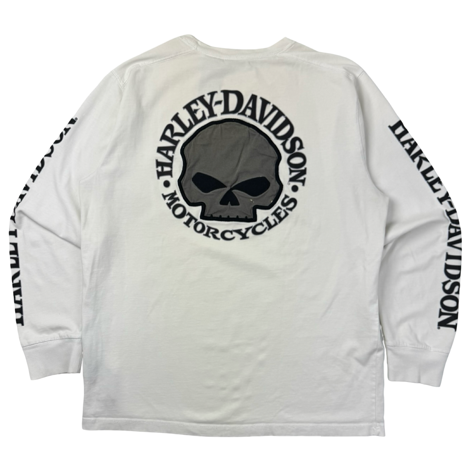 Vintage Harley Davidson Embroidered Longsleeve T-Shirt