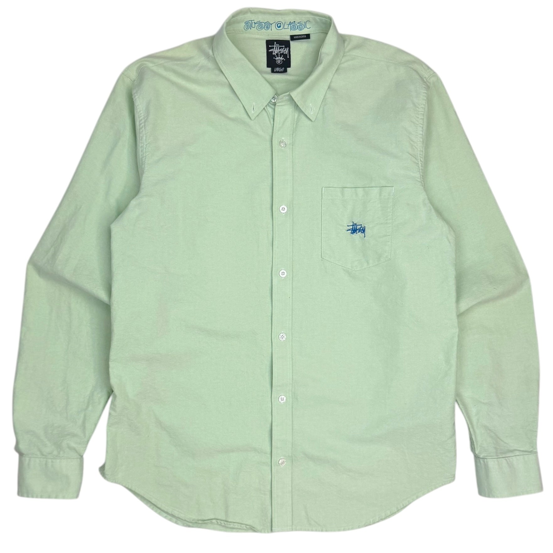 Vintage Stussy Classic Oxford Shirt Green
