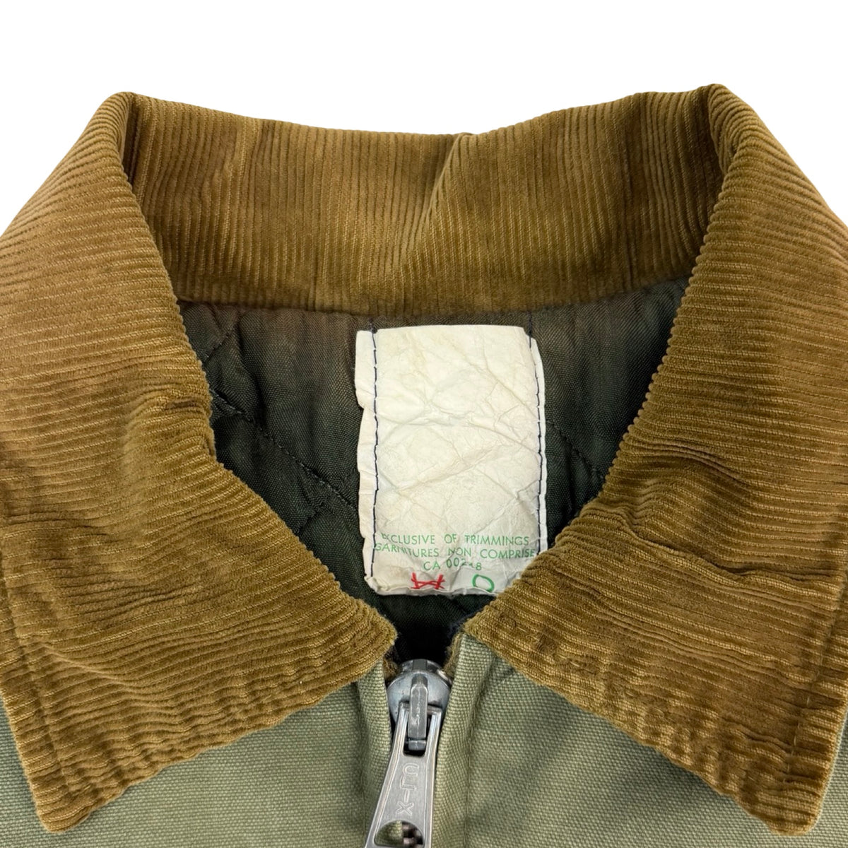 Vintages 80’s Insulated Work Jacket Faded Green