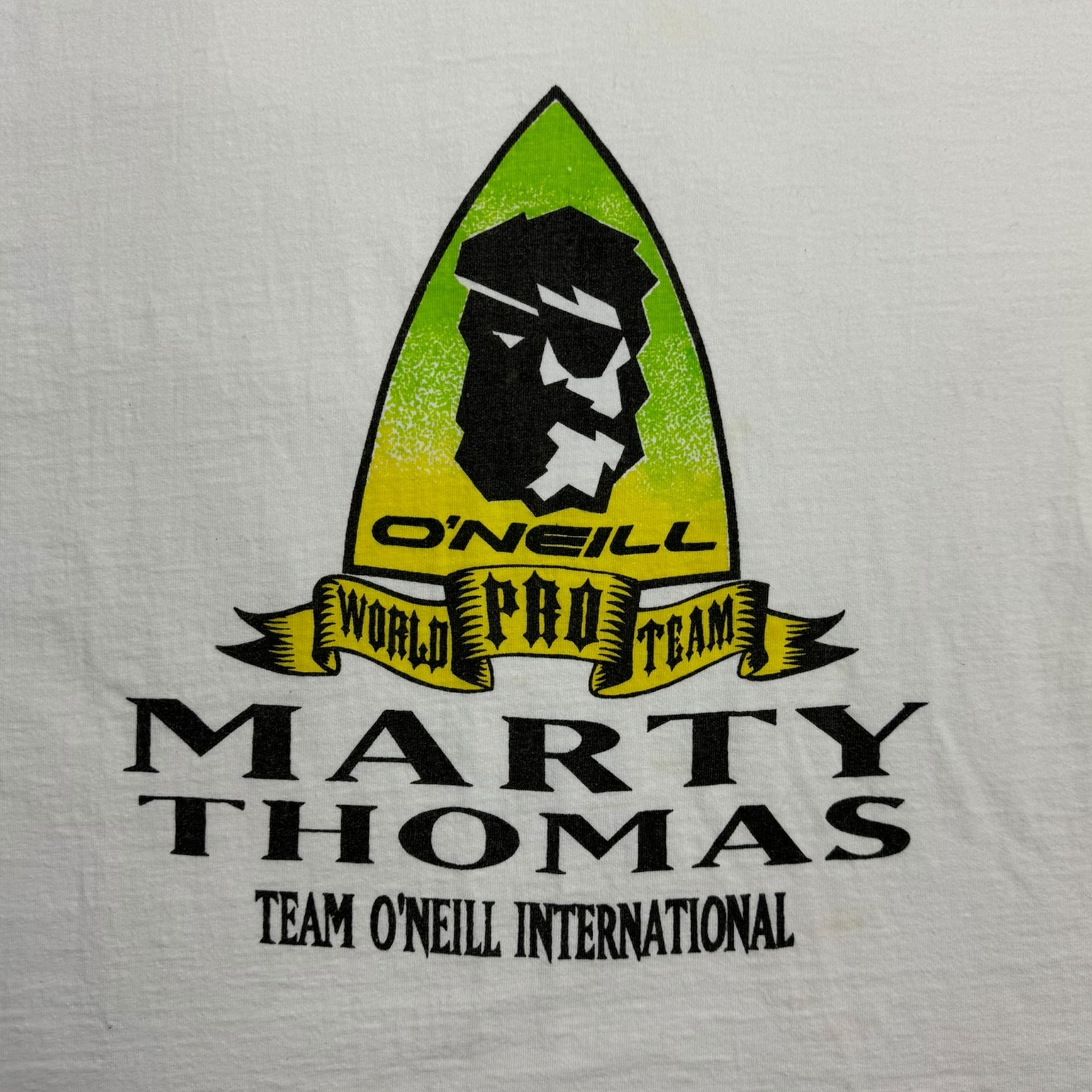 Vintage O’Neill Marty Thomas Surf Team Tee White