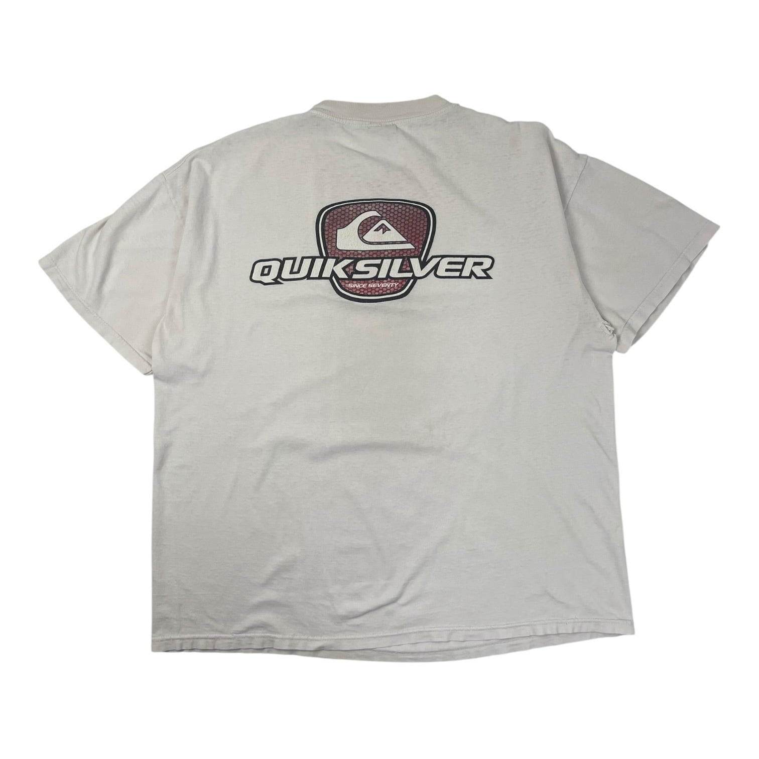 Vintage Quiksilver Spell Out T-Shirt White