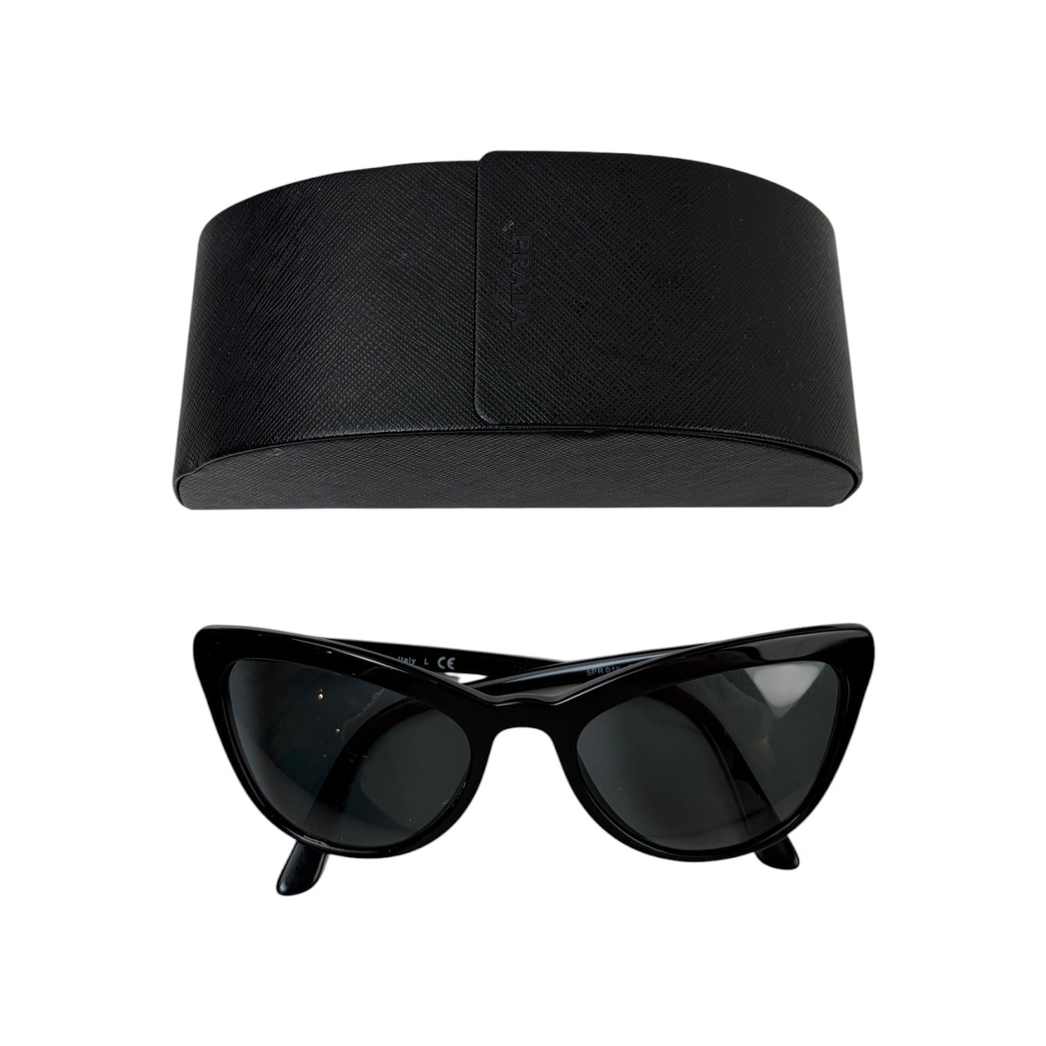(W) Prada Cat Eye Sunglasses Black