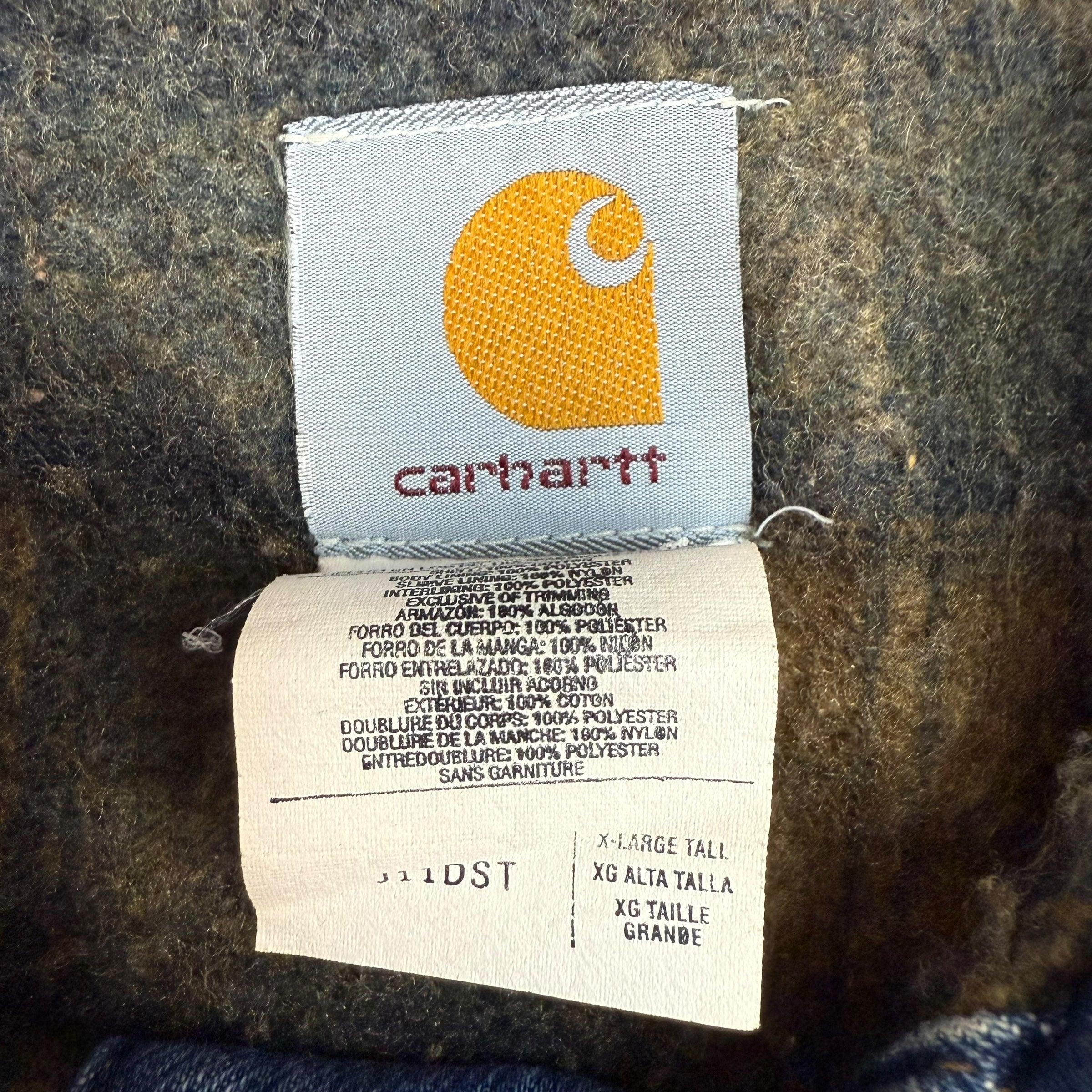 Vintage Carhartt Blanket Lined Denim Jacket Dark Wash
