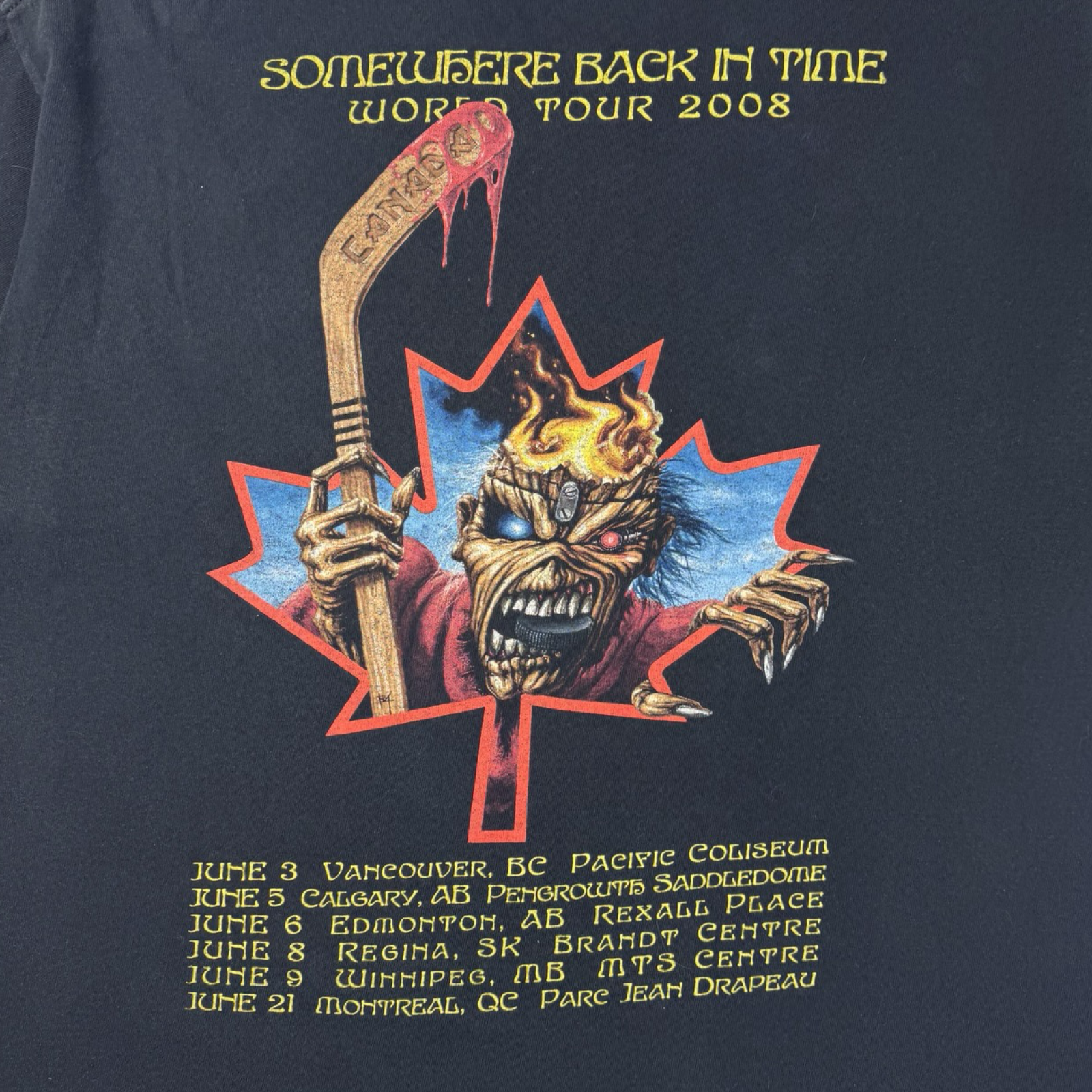 2008 Iron Maiden Team Canada Banned Tour T-Shirt