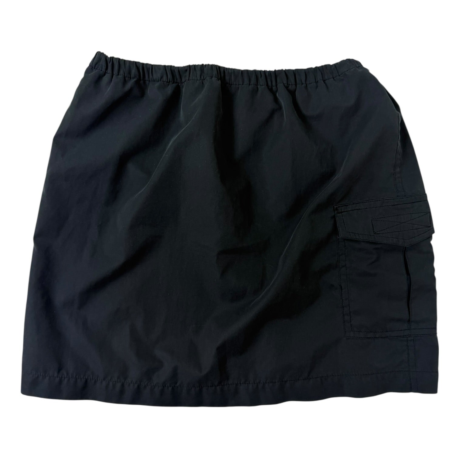 (W) Stussy Nylon Cargo Mini Skirt Black