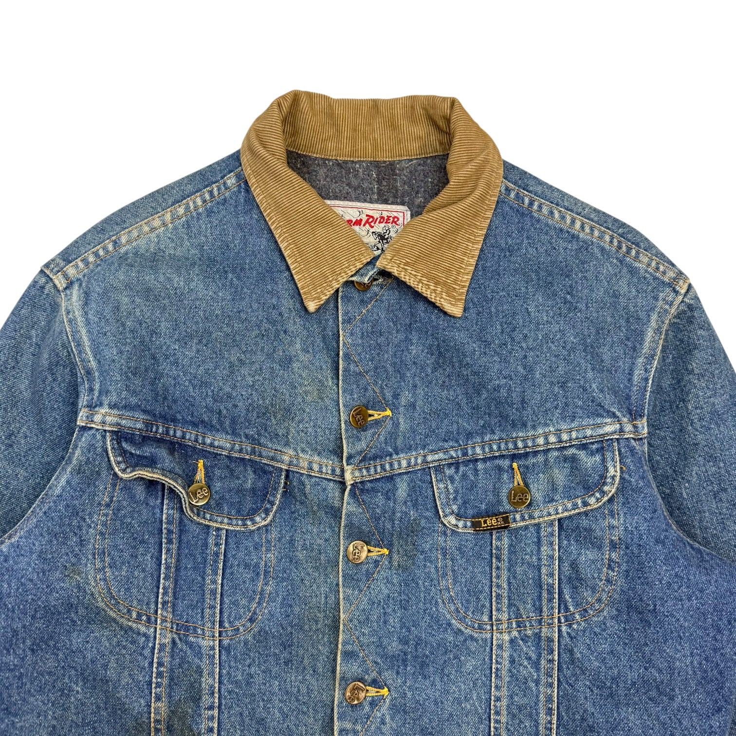 Vintage Lee Storm Rider Denim Jacket Dark Wash