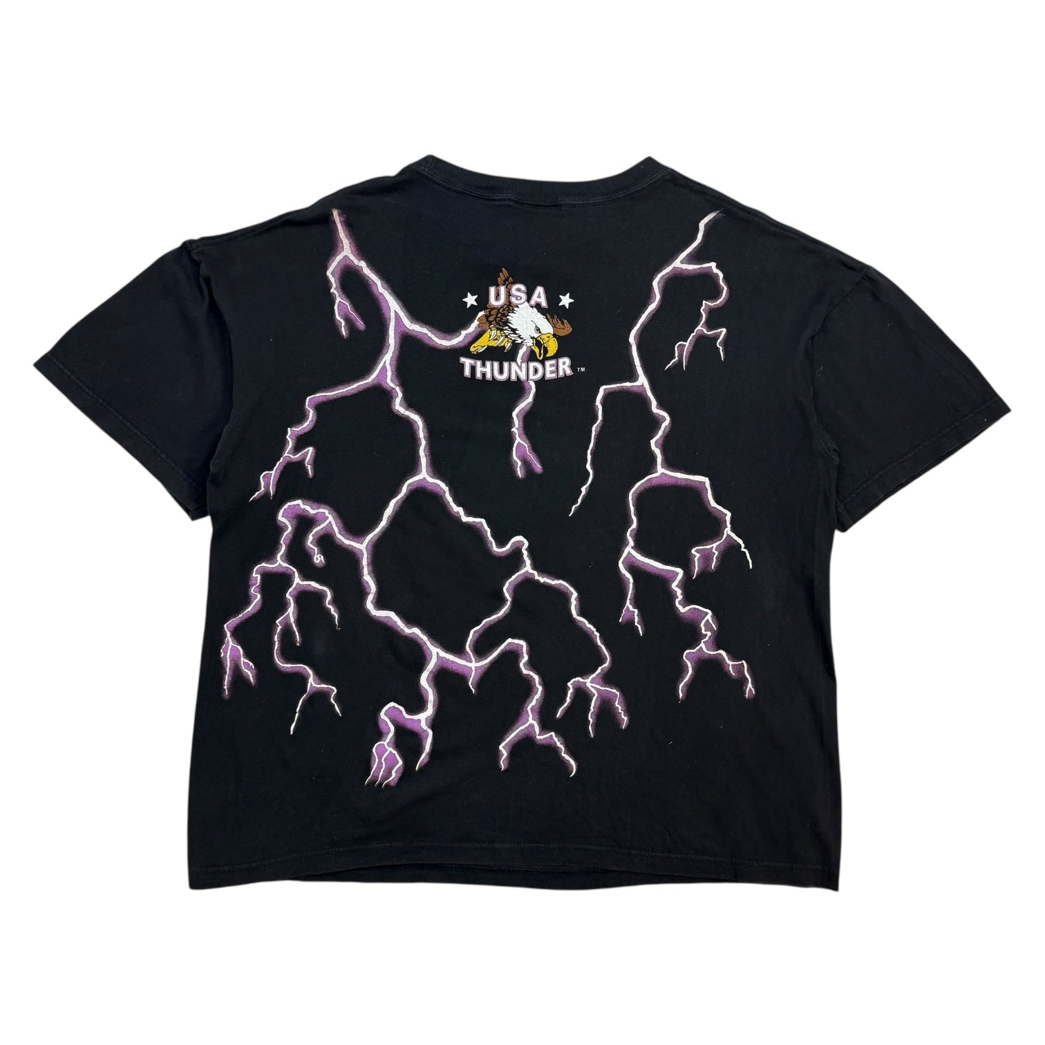 Vintage American Thunder ‘Feel The Wind’ Tee Black