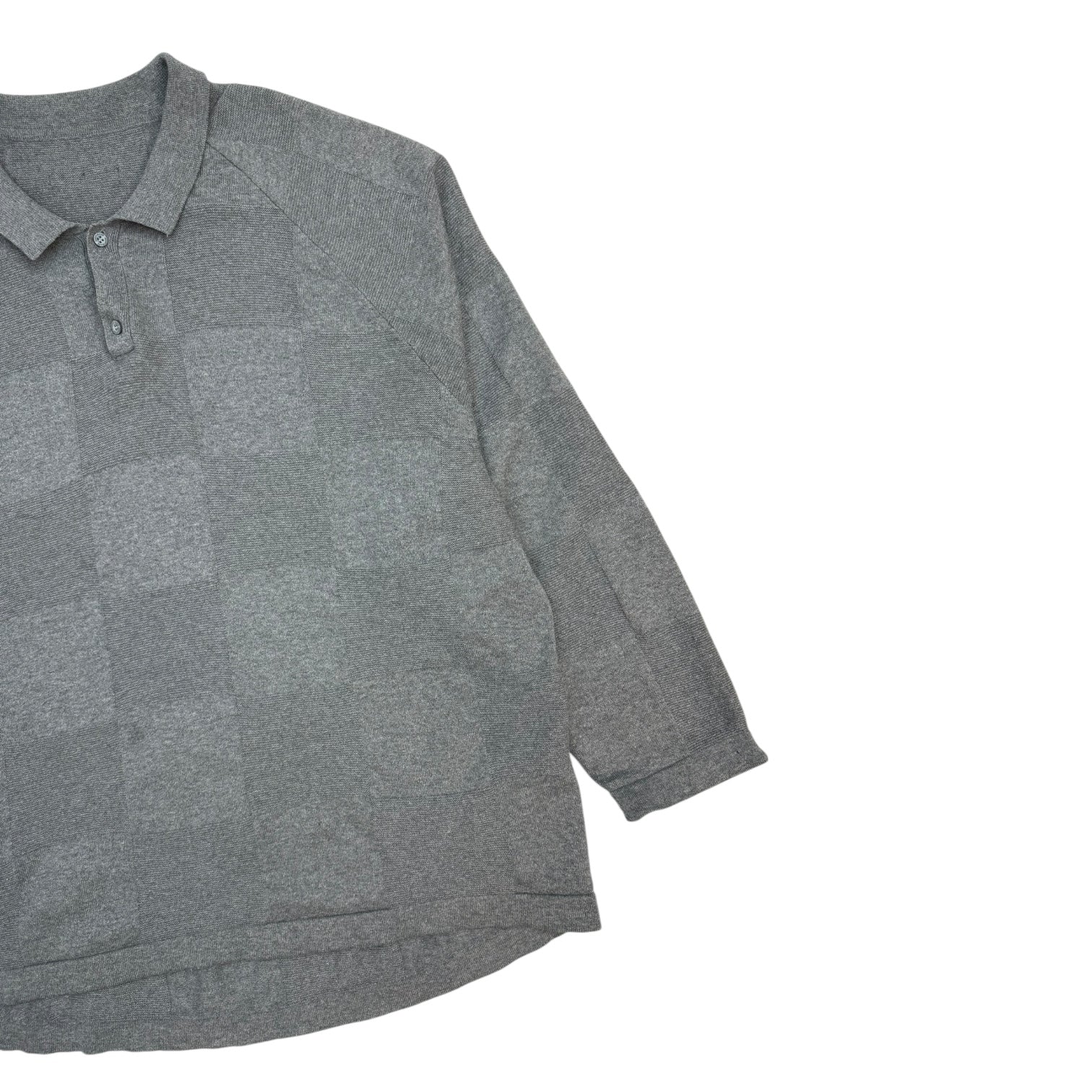 Goopimade Checkerboard Knit Longsleeve Grey