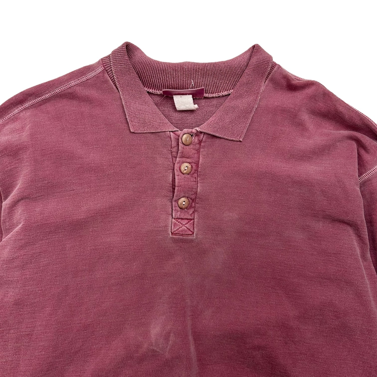 Vintage PSC L/S Button Up Polo Maroon