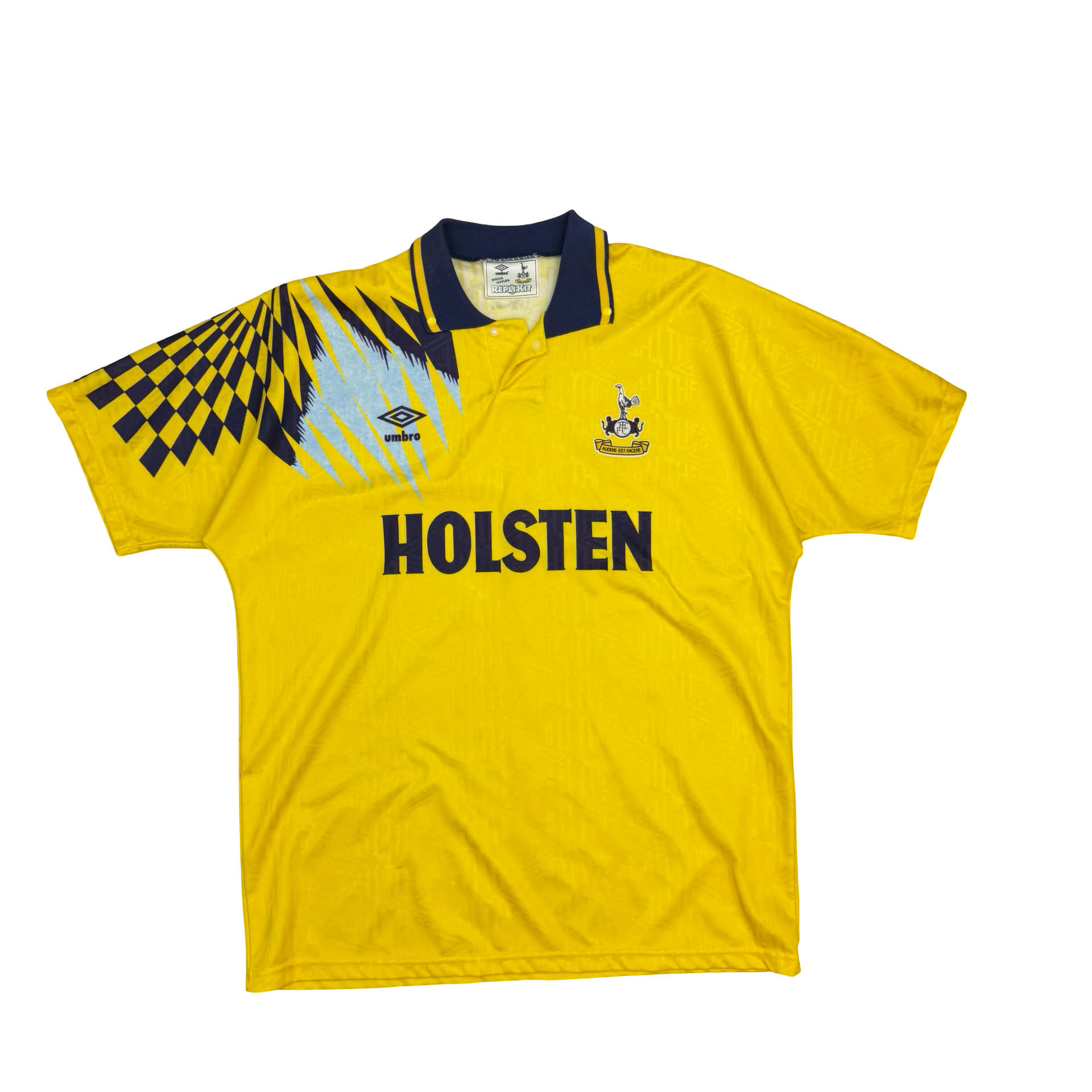 Vintage Umbro 1991-95 Tottenham Away Jersey Yellow