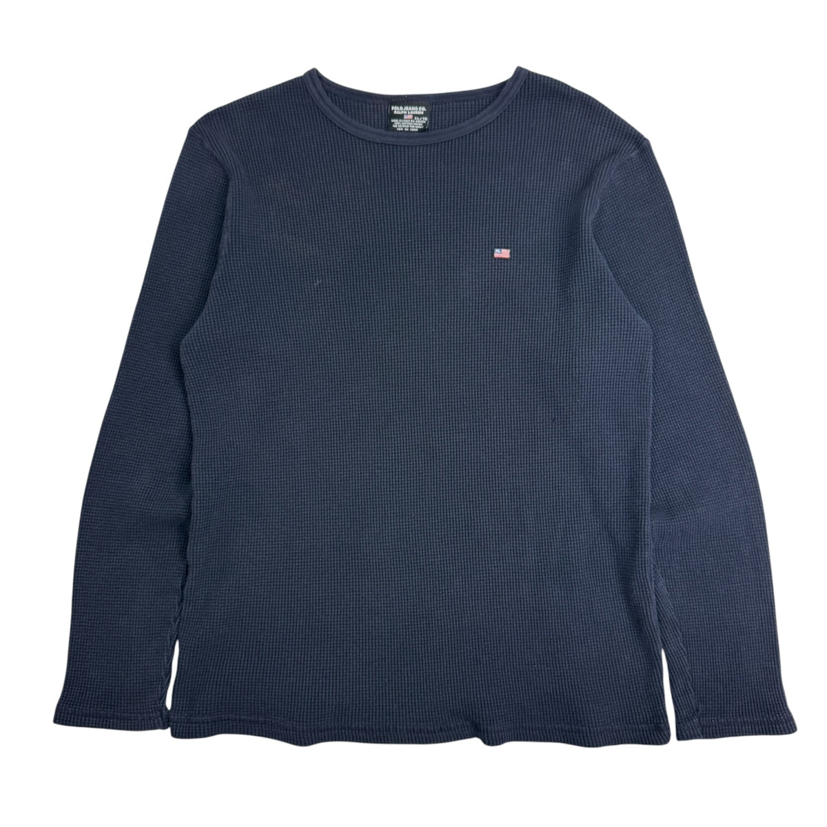 Vintage Polo Jeans Co Ralph Lauren Thermal L/S Tee Navy