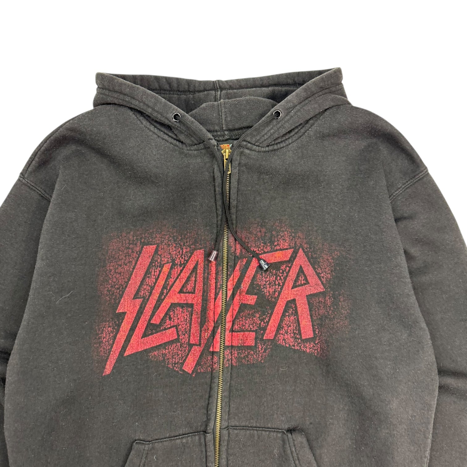 Vintage Slayer Zip Up Hoodie Black