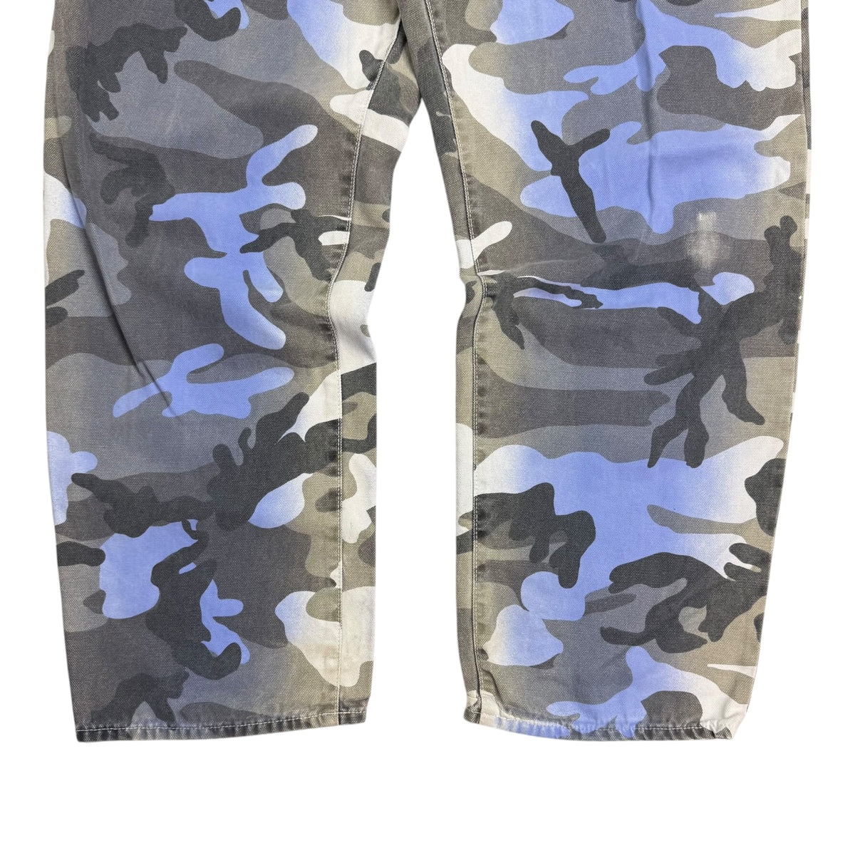 Stussy Spray Dye Canvas Big Ol' Jeans Blue Camo