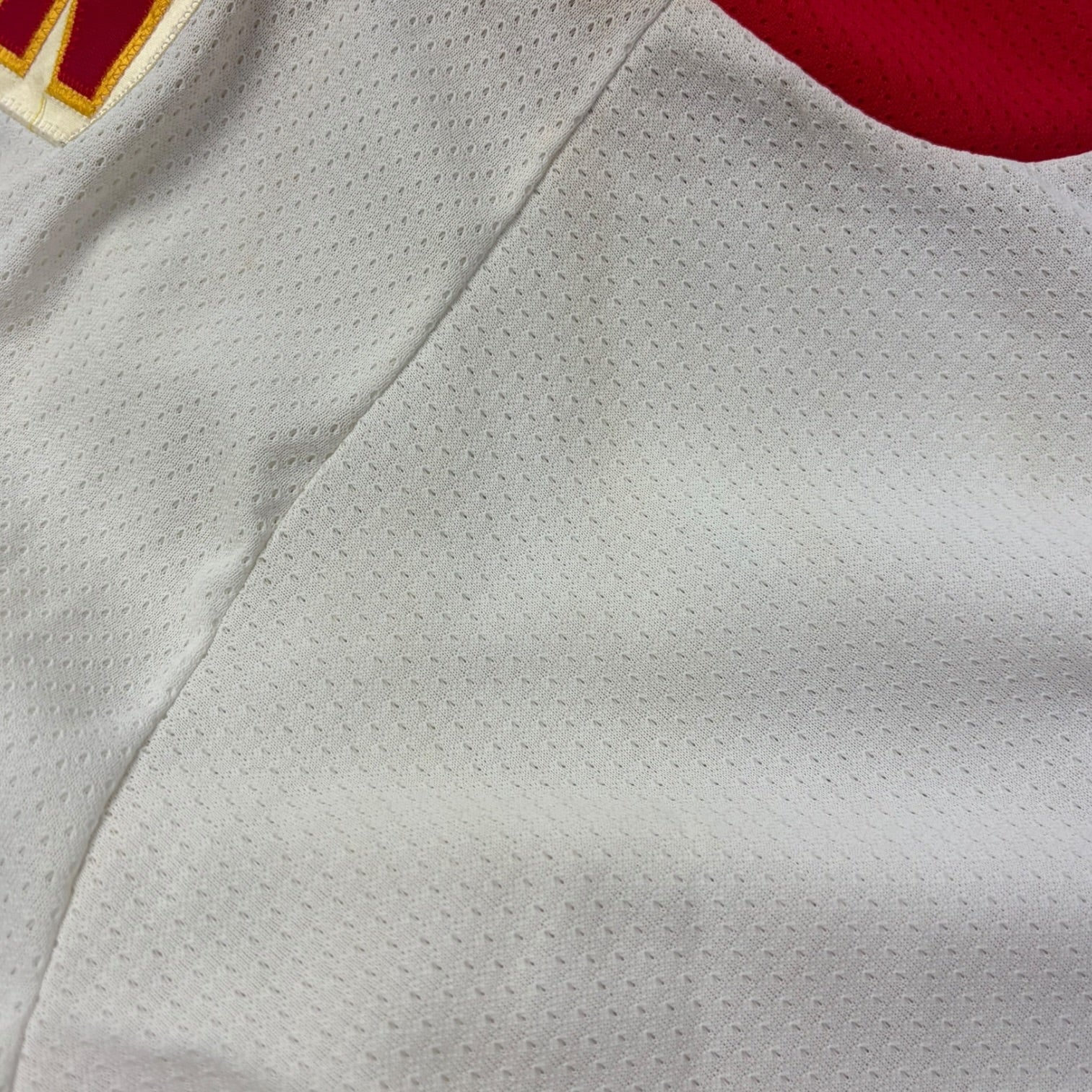 1990 Custom Calgary Flames Maska NHL Home Jersey White