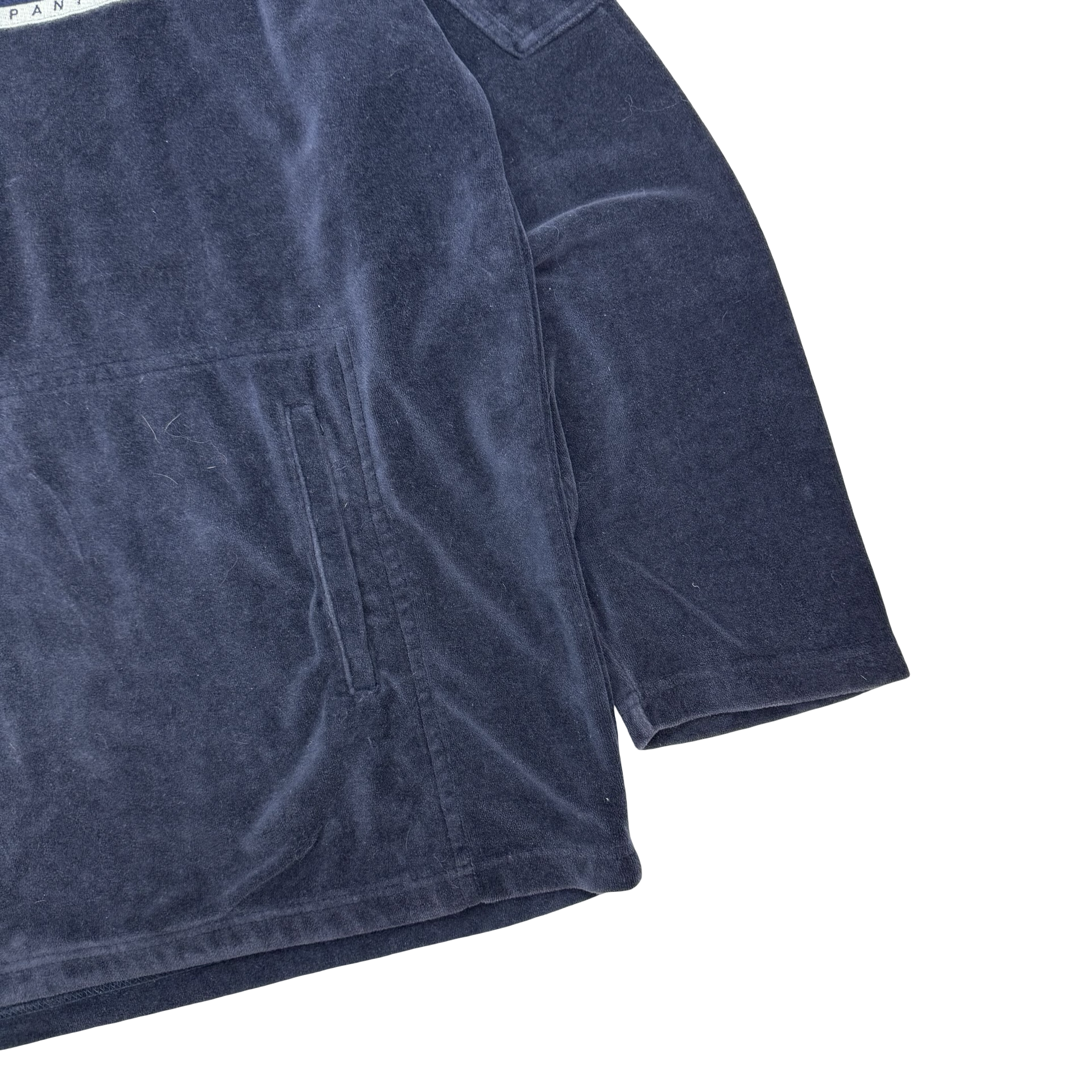 Vintage Pelle Pelle Velour Crewneck Navy Blue