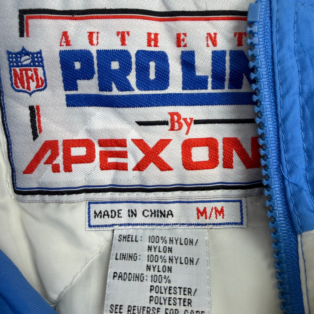 Vintage 90s Apex One NFL Houston Oilers Colorblock Jacket Blue