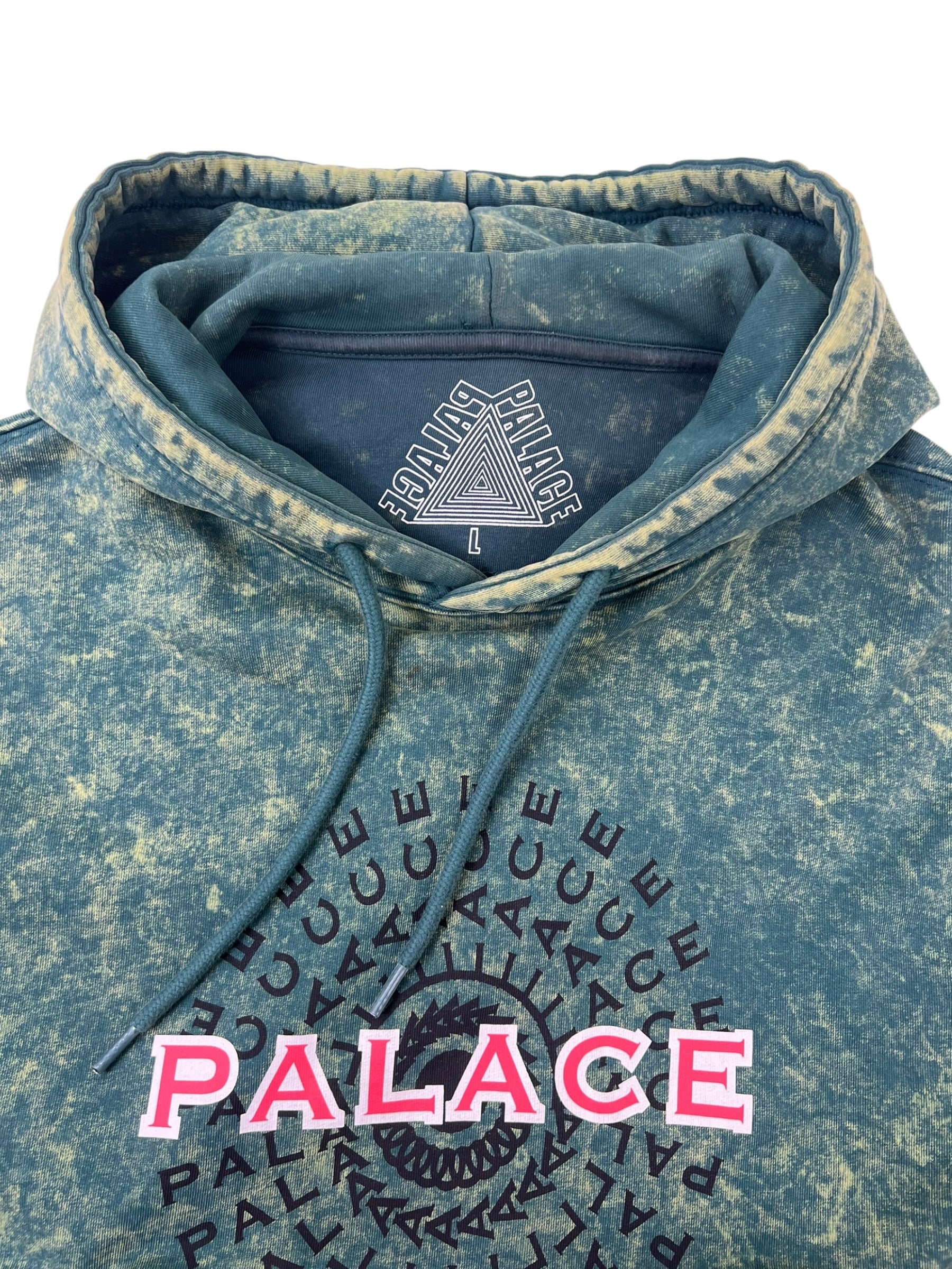 Palace Pircle Hoodie Green Acid Wash
