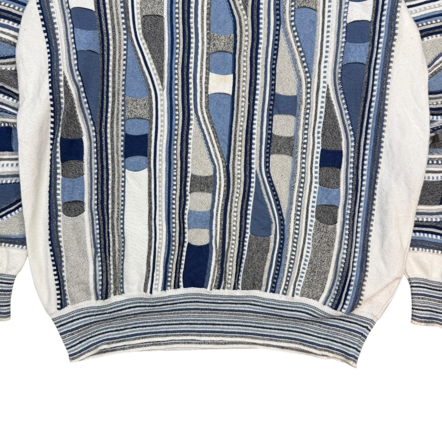 Vintage Cable Knit Sweater Blue/White