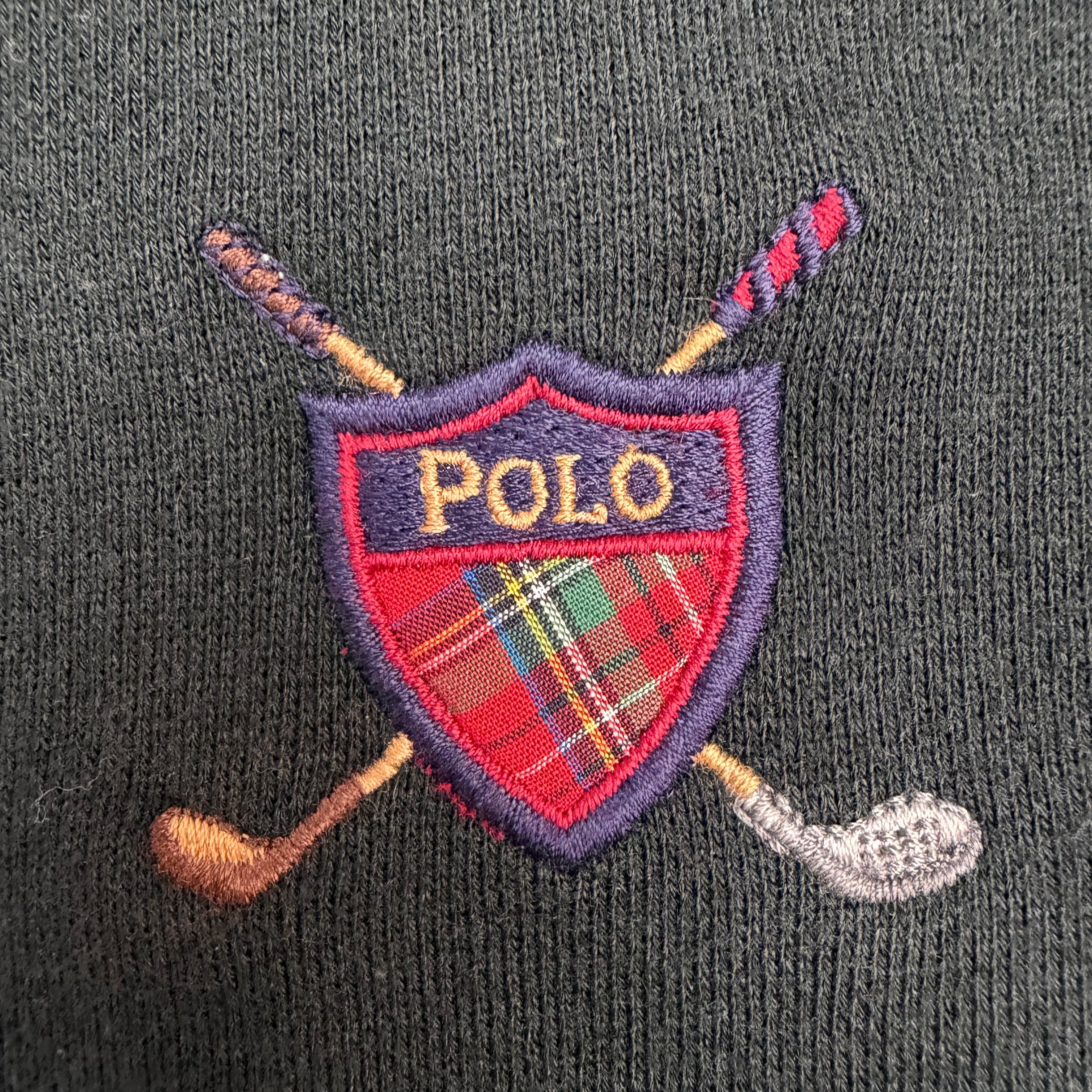 Vintage Polo Ralph Lauren Golf Turtleneck Sweatshirt Black