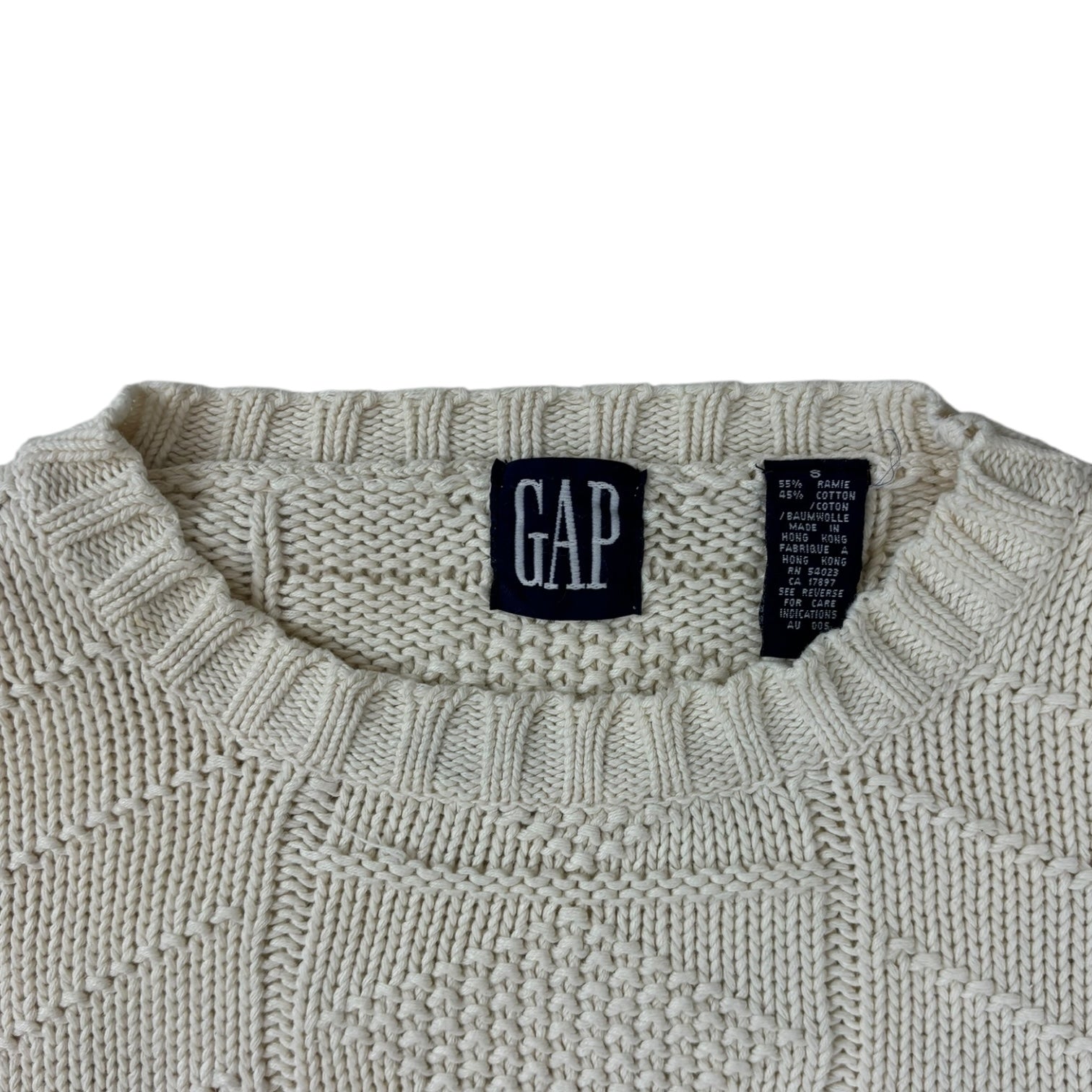 Vintage Gap Cotton Knit Seeater Cream