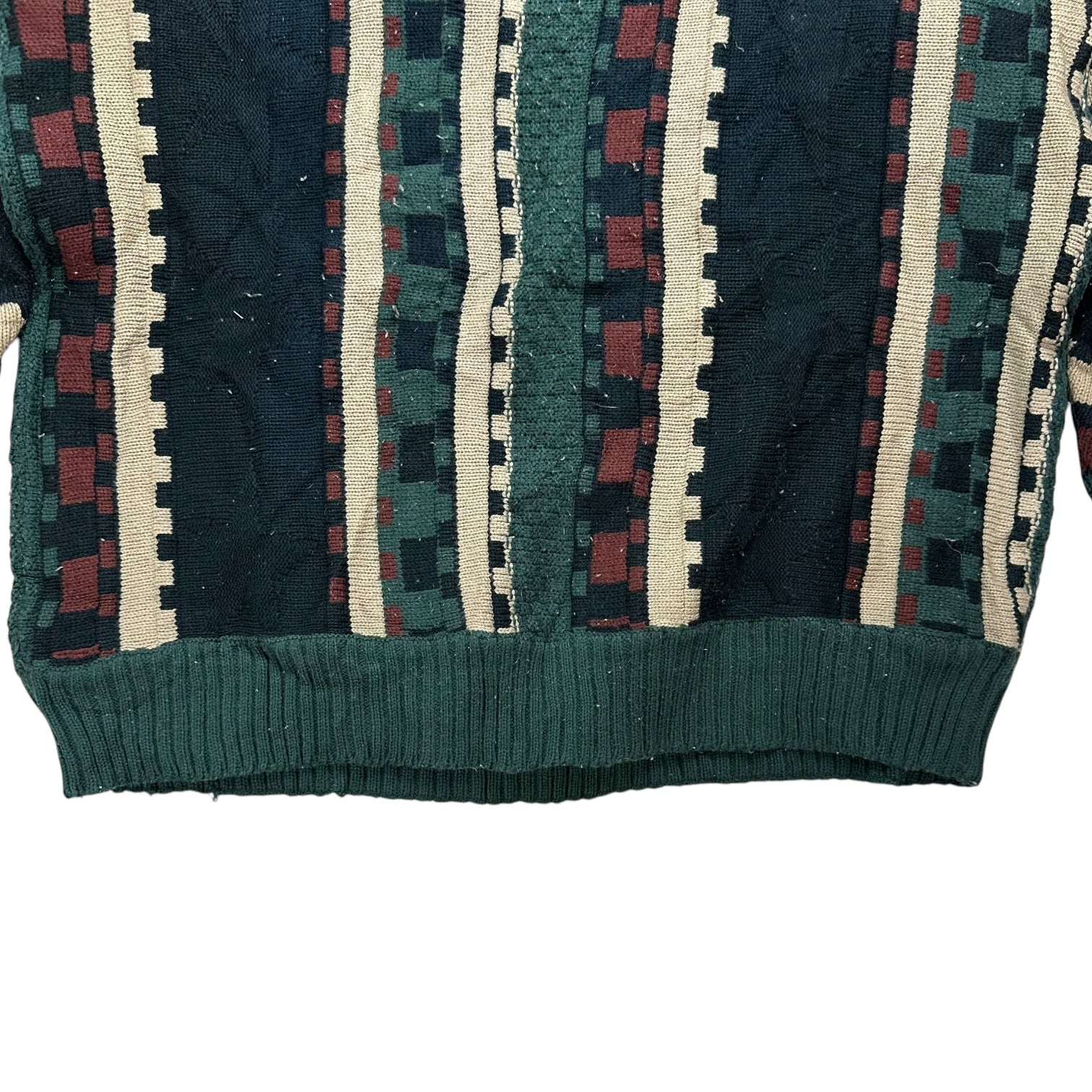 Vintage Bachrach Knit Sweater Green/White