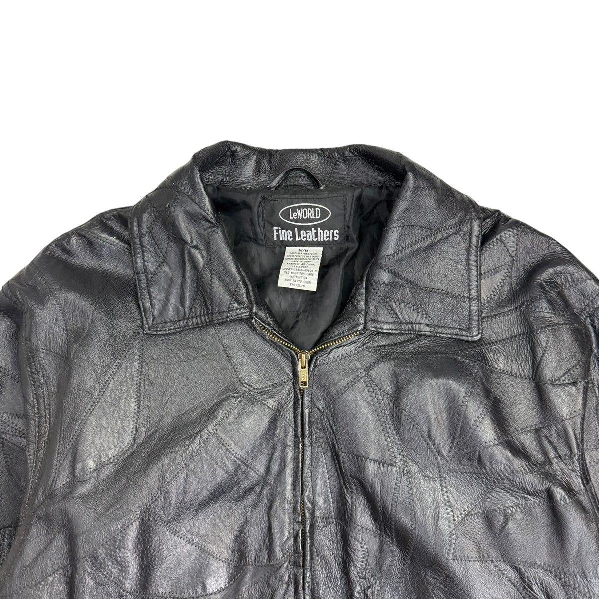 Vintage LeWorld Fine Leathers Leather Jacket Black