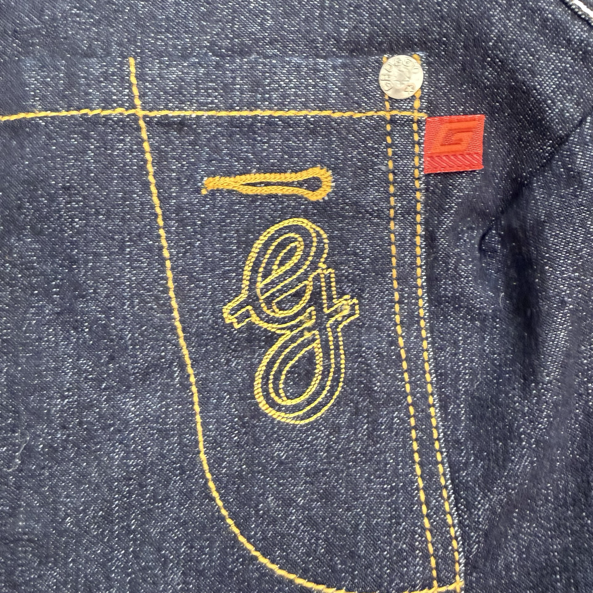 (W) Vintage Y2K Denim Crop Top Dark Indigo