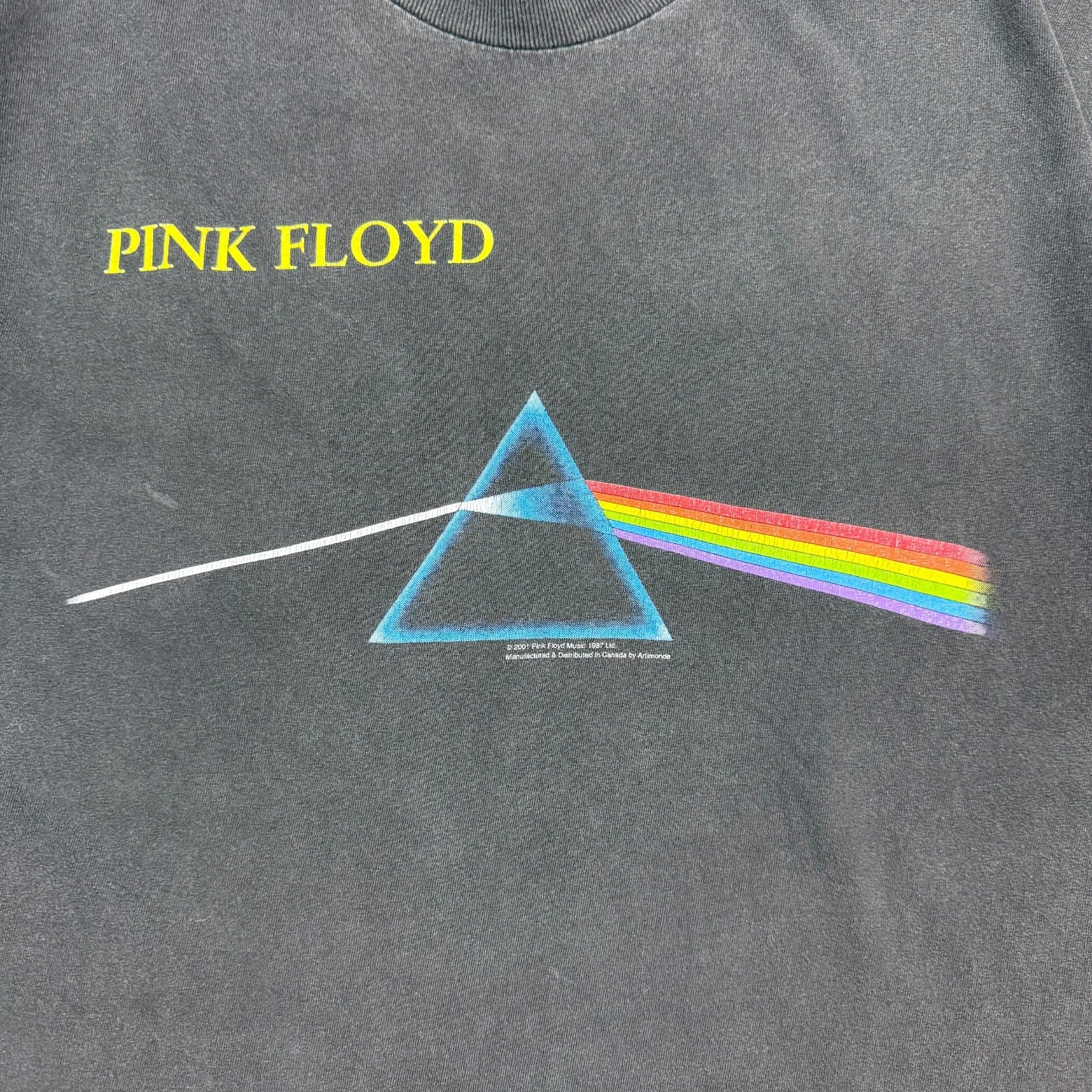 2001 Pink Floyd Dark Side Of The Moon Tee Faded Black