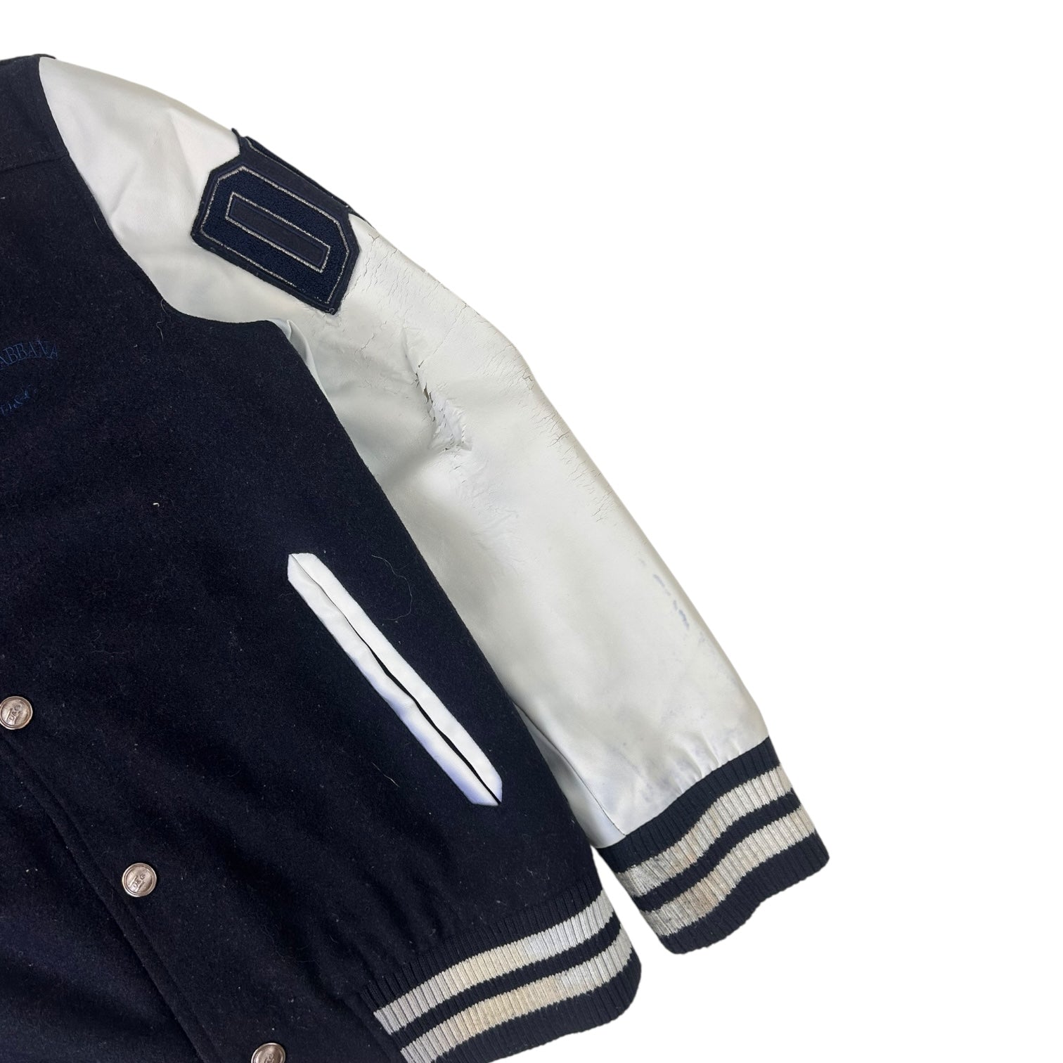 Vintage Dolce & Gabana Varsity Jacket Navy/White