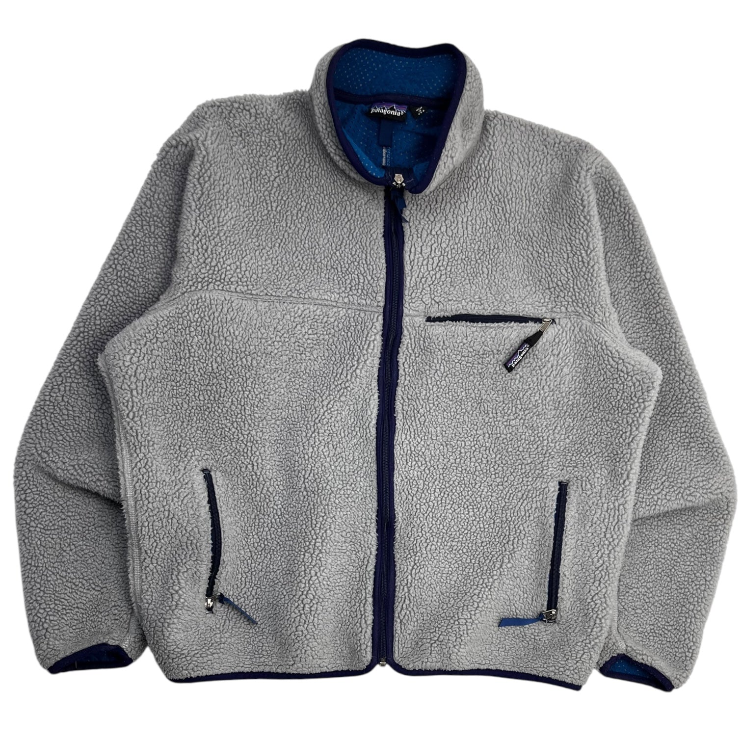 1992 Patagonia Full Zip Fleece Grey/Navy
