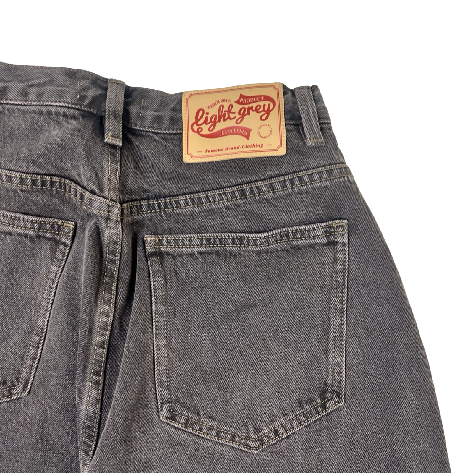 Light Grey Baggy Relaxed Utility Denim Jeans