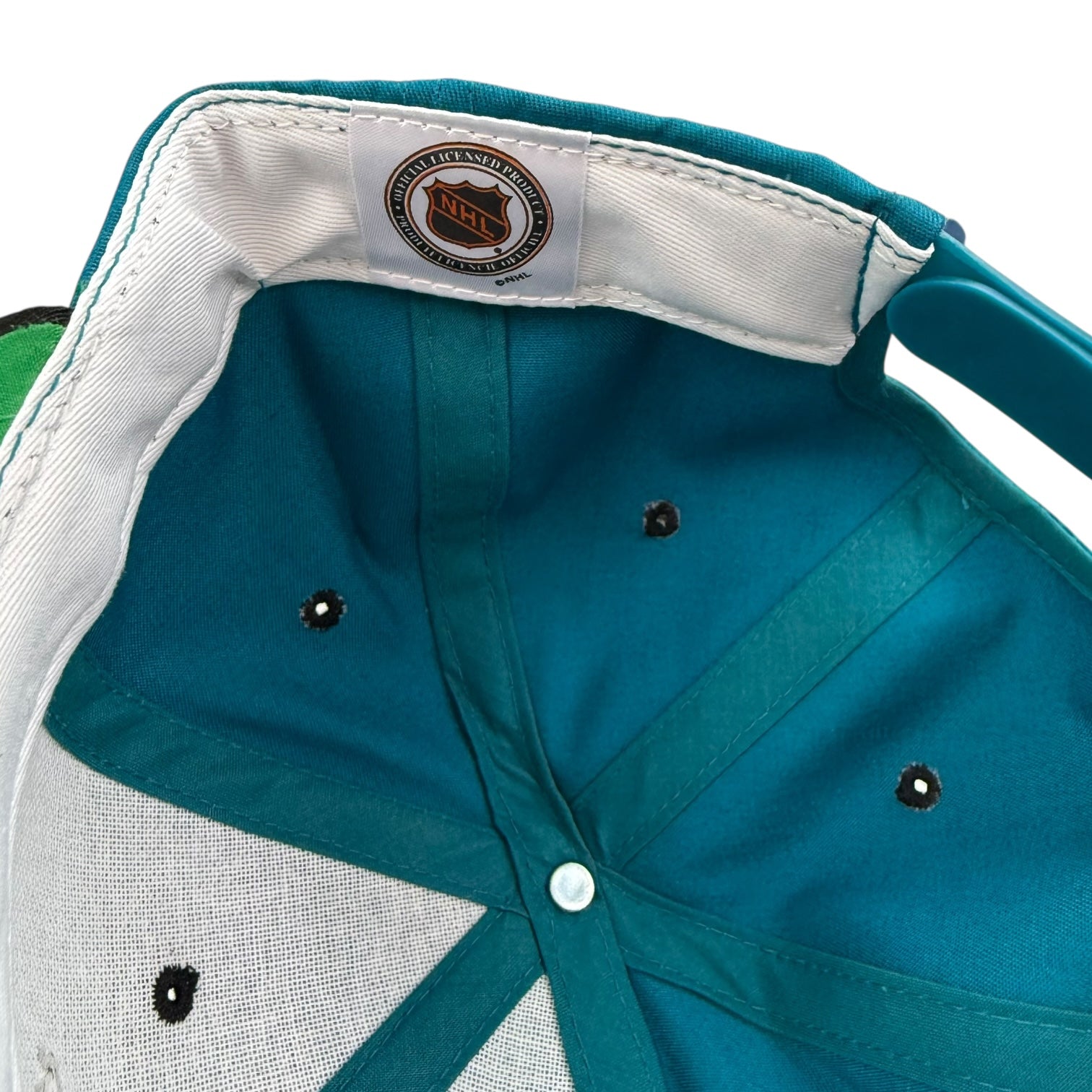 Vintage Sports Specialties San Jose Sharks Hat Teal/Black