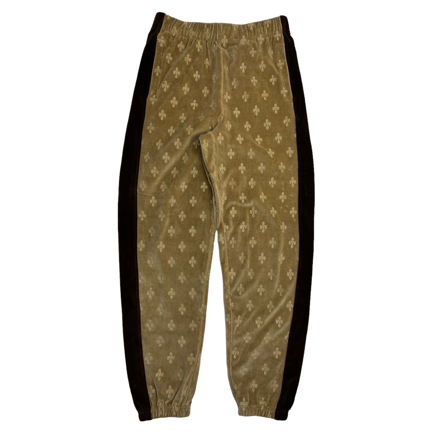 OVO Monogram Velour Track Bottoms Brown