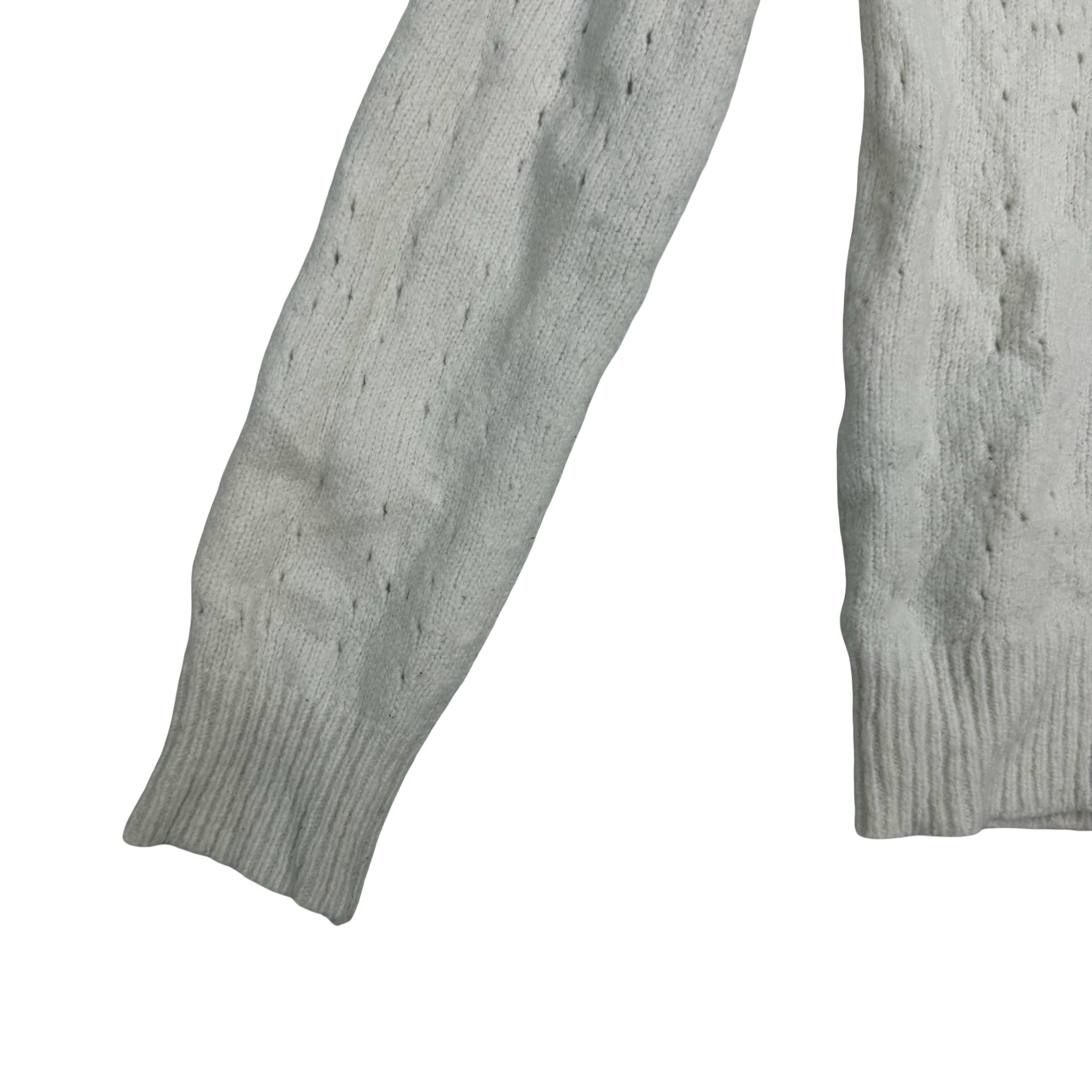 Helmut Lang Noel Wool Crewneck Cream