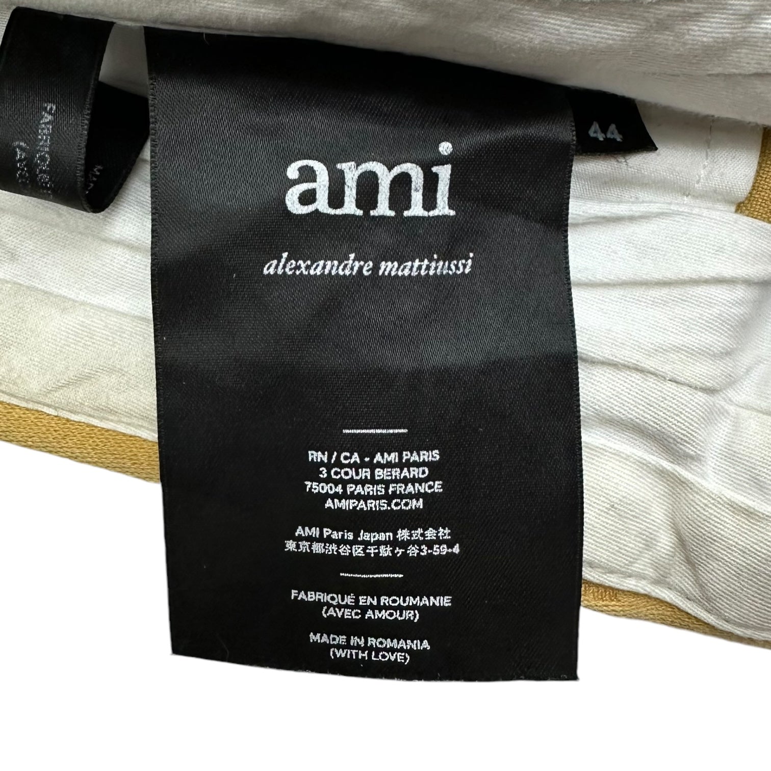 Ami Straight Chino Trousers Sand