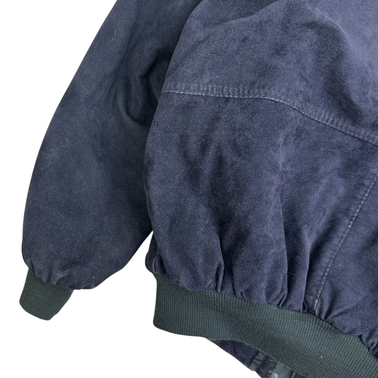 Vintage PE Suede Bomber Jacket Navy