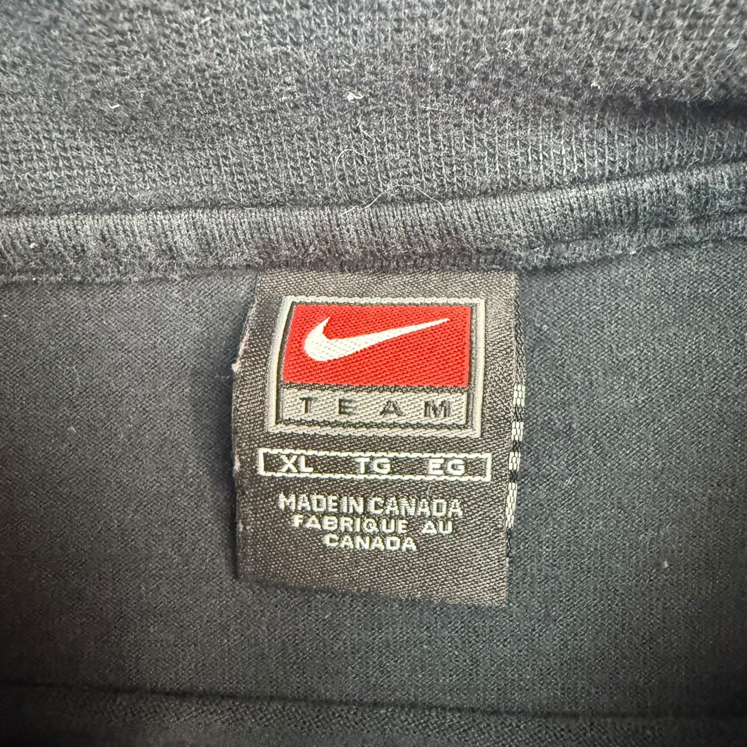 Vintage Nike Team Canada Mock Neck L/S Tee Black