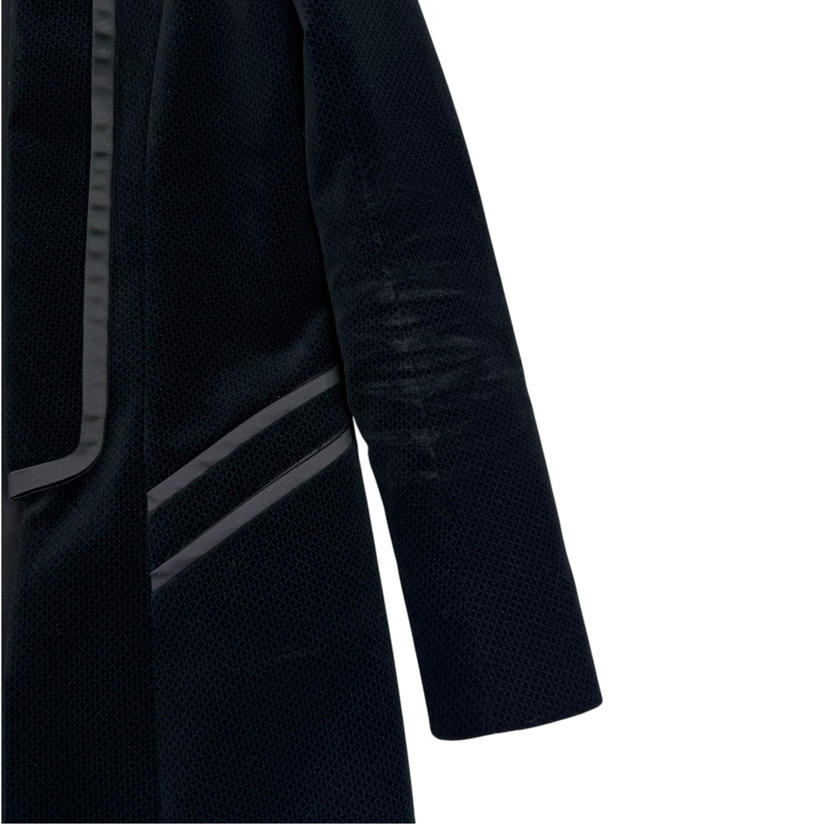 (W) Balmain Velvet Suit Jacket Black