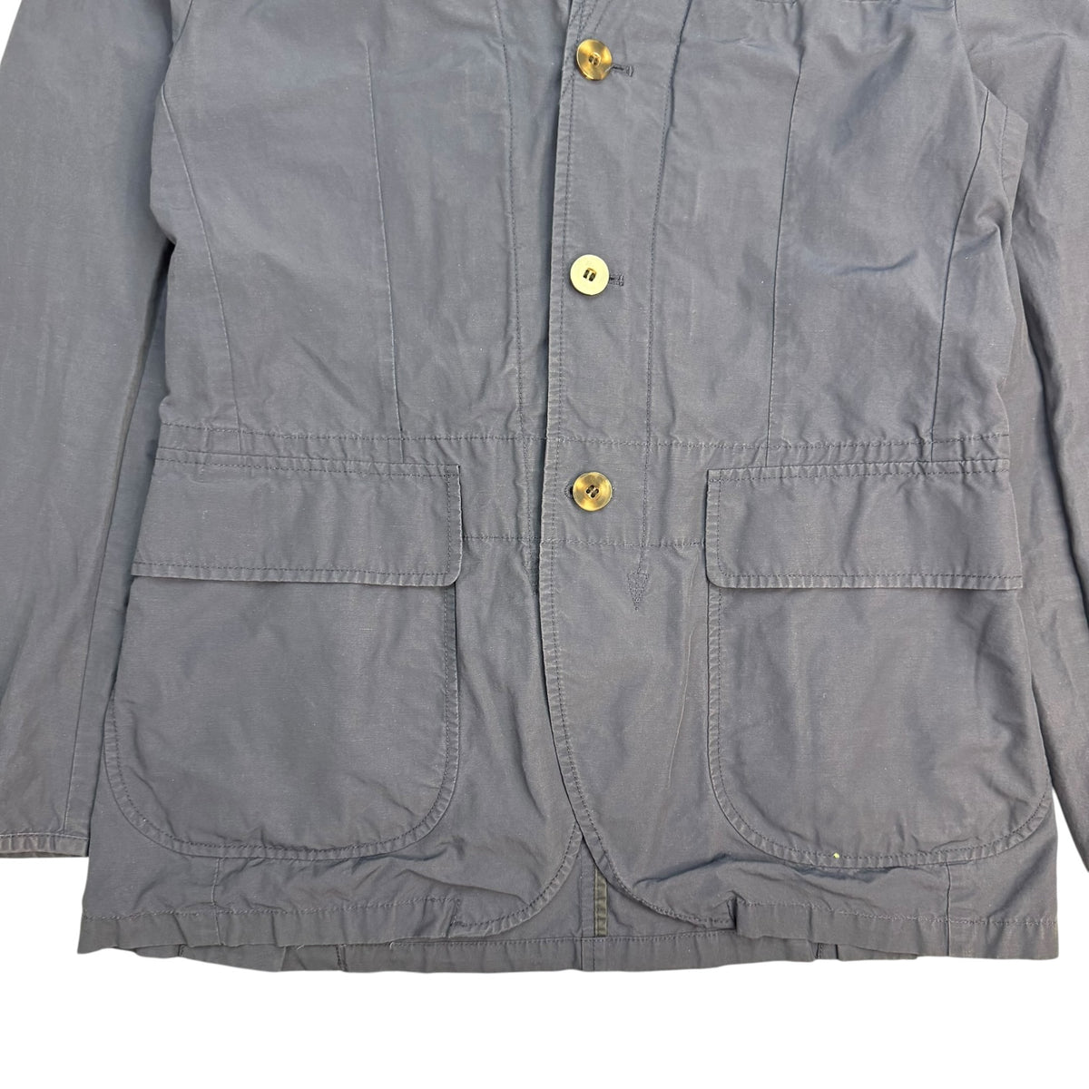 (W) Vintage Polo Ralph Lauren Nylon Hooded Blazer Navy Blue