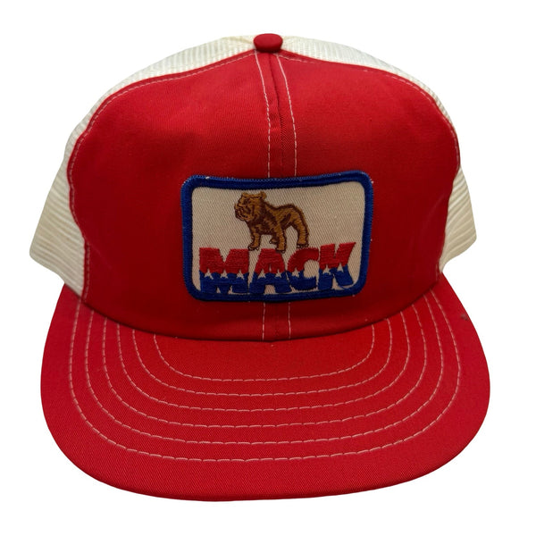 Vintage Mack Truck Snapback Trucker Hat Red
