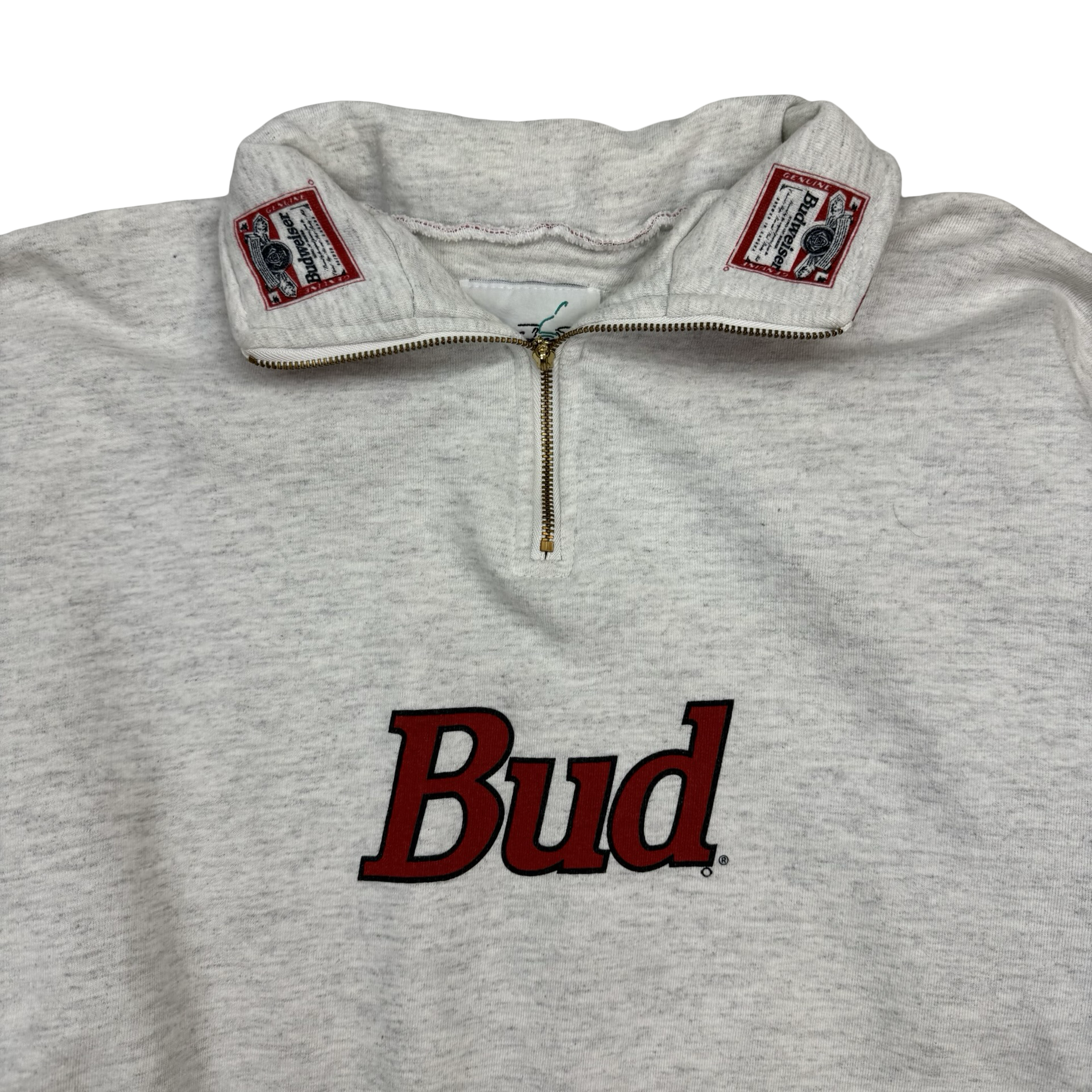 Vintage Budweiser ‘Bud’ Quarter Zip Grey