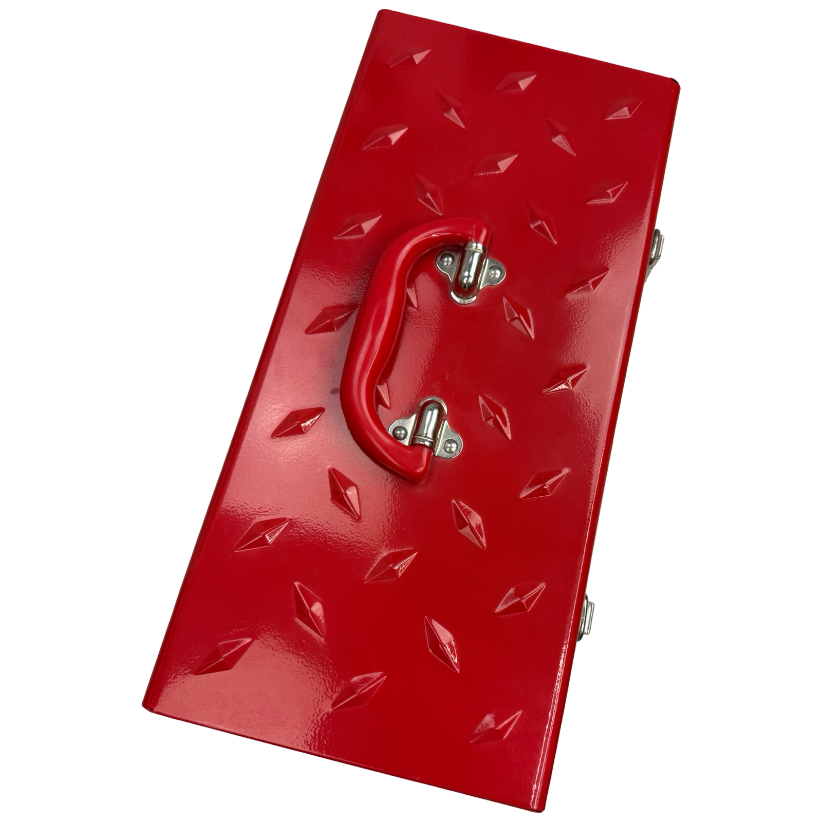 Supreme Diamond Plate Tool Box Red