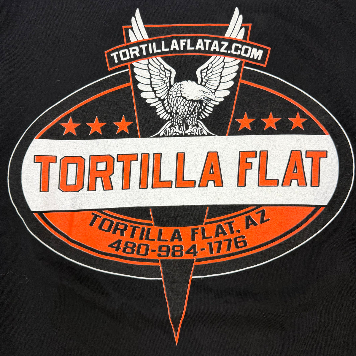 Vintage Tortilla Flat Flaming Bike Longsleeve Black