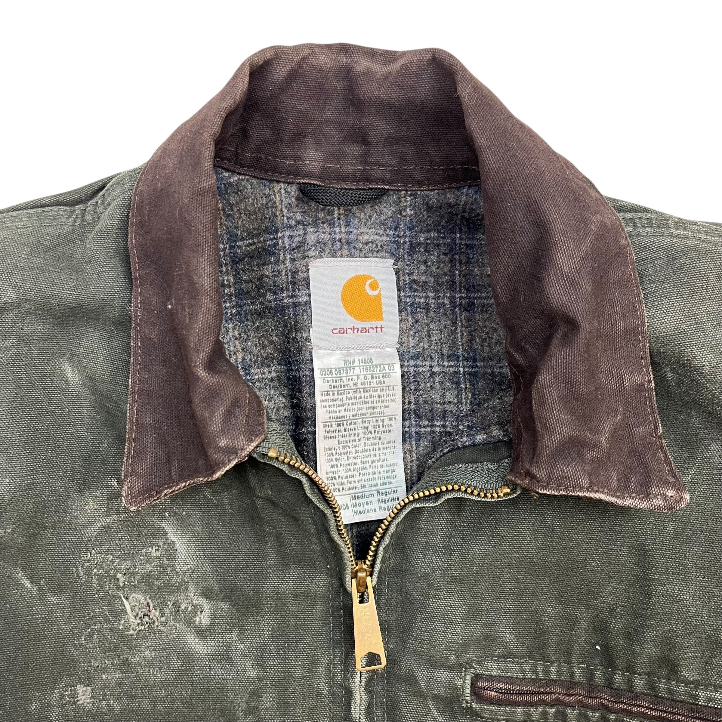 Vintage Carhartt Detroit Blanket Lined Jacket Moss Green