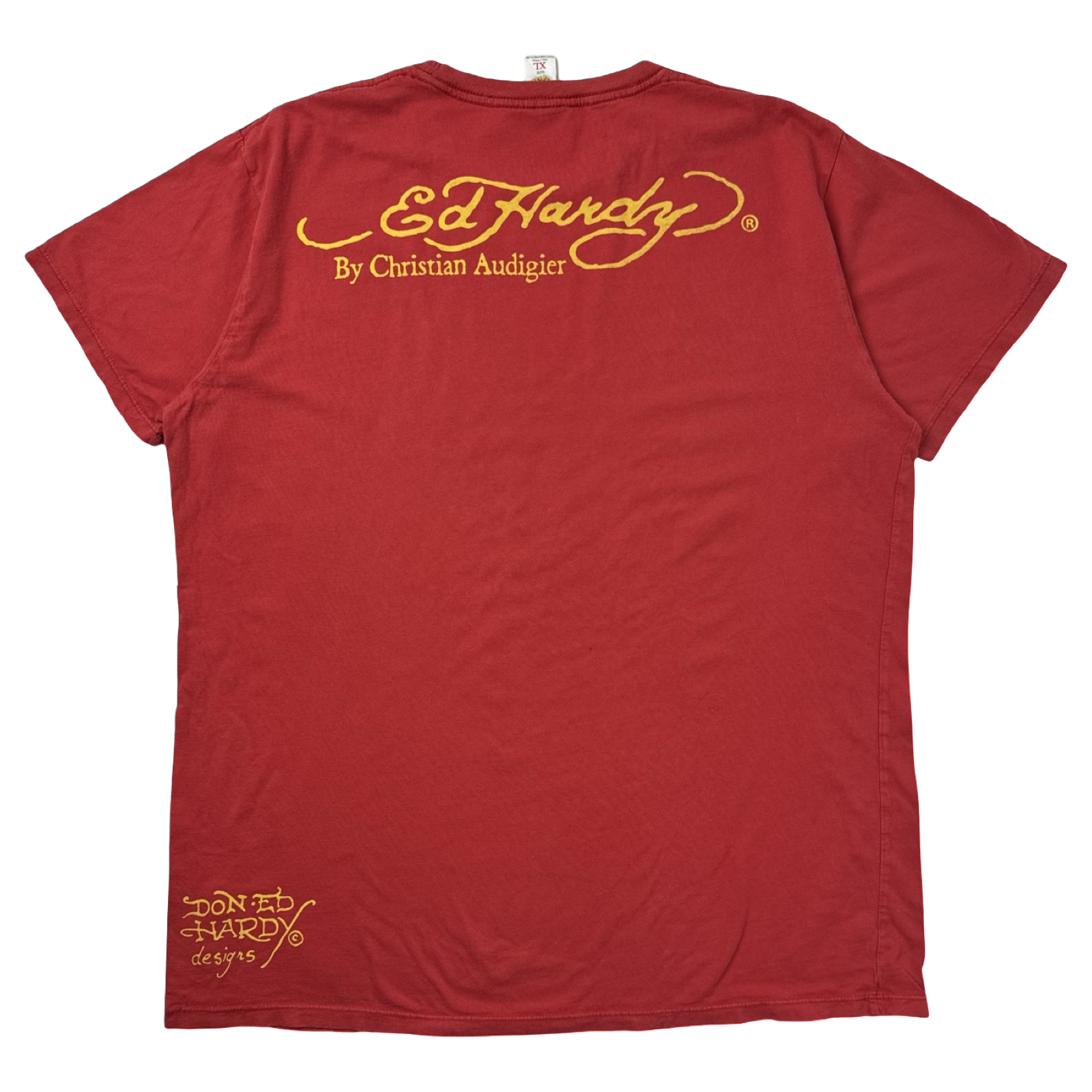 Vintage Ed Hardy New York City Skull T-Shirt Red