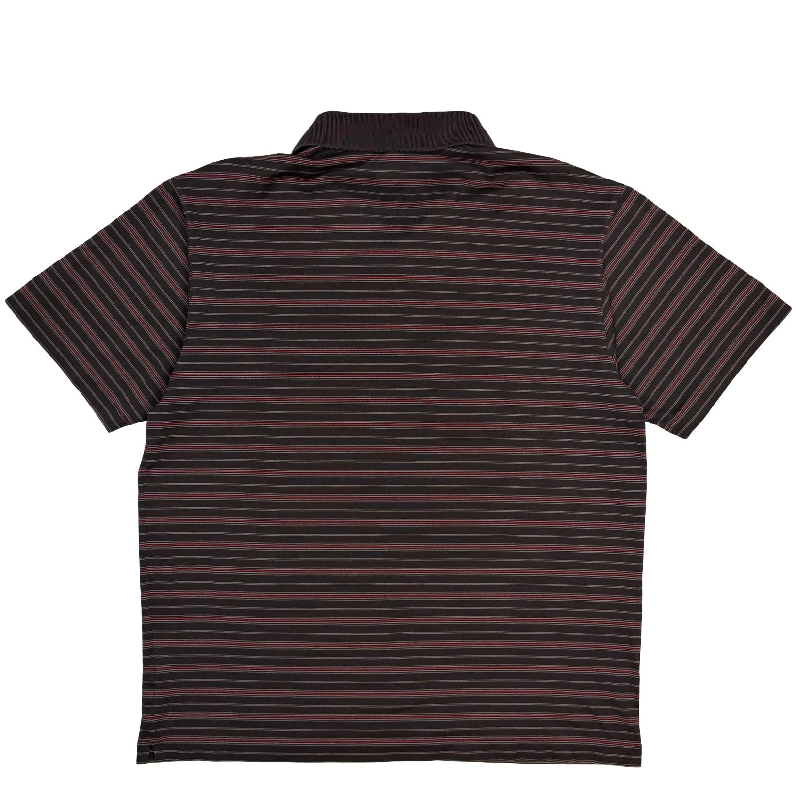 Vintage Nike Tiger Woods Collection Striped Golf Polo Brown/Red