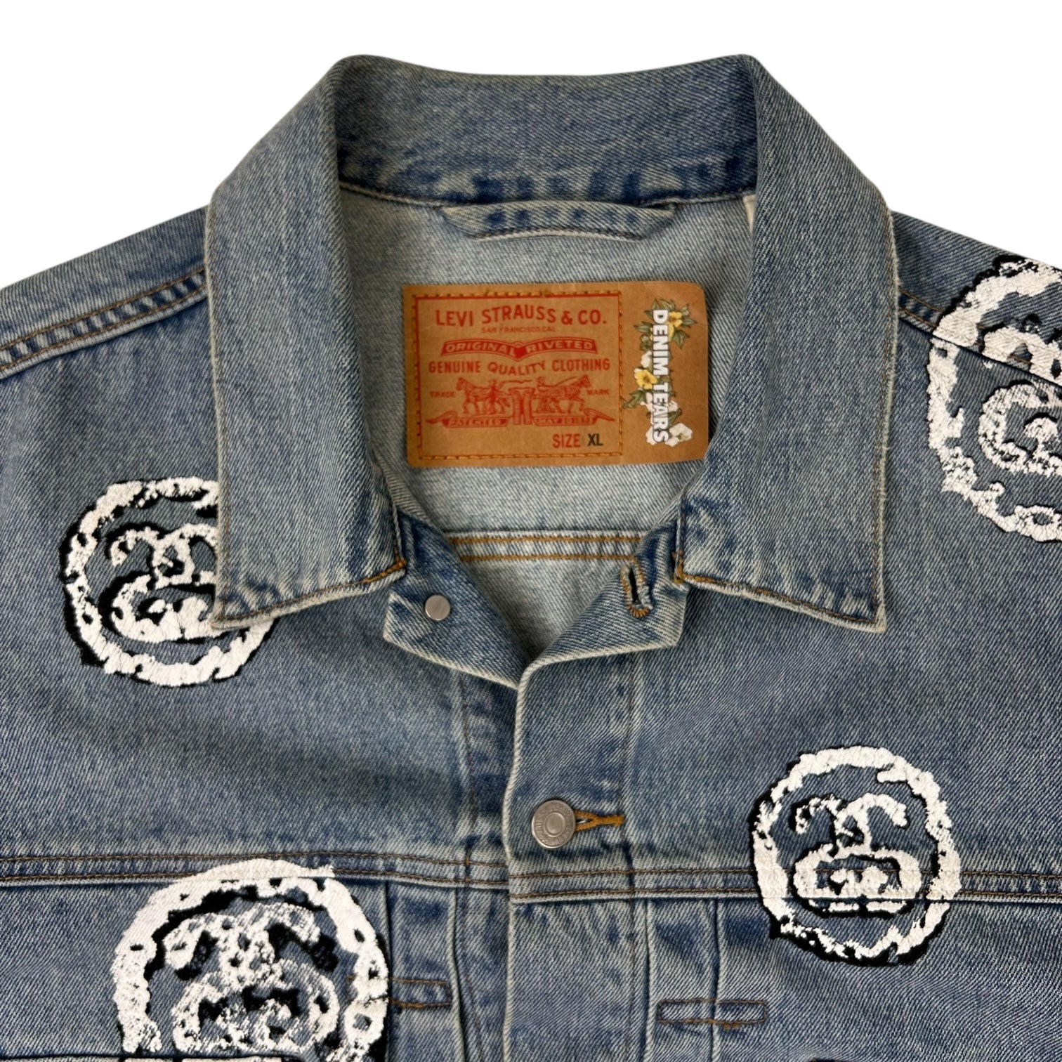 Stussy X Denim Tears Denim Jacket Light Wash